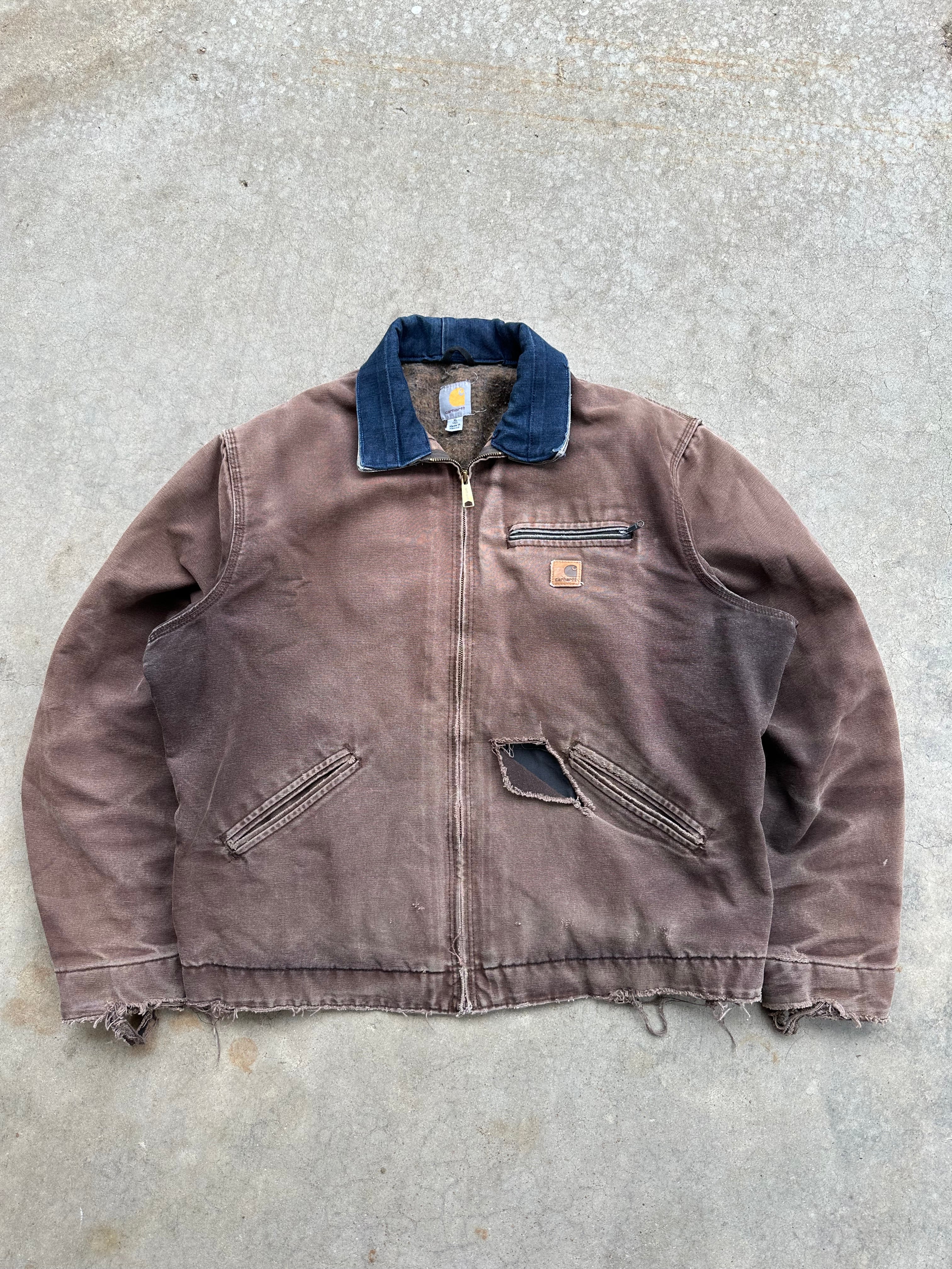 Vintage Distressed/Faded Carhartt Detroit Jacket (XL)