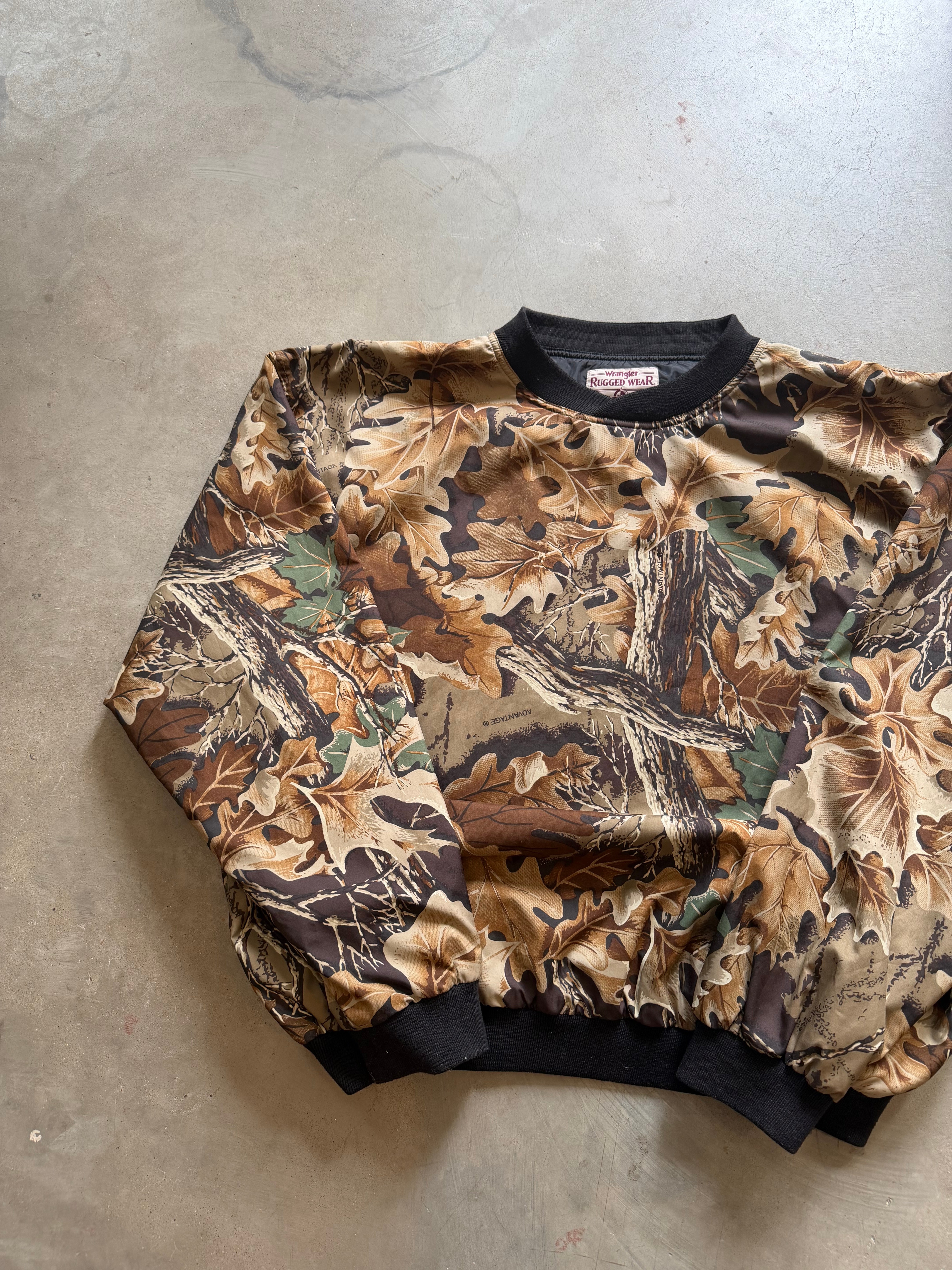 1990’s Wrangler Realtree Camo Windbreaker Pullover (2XL)