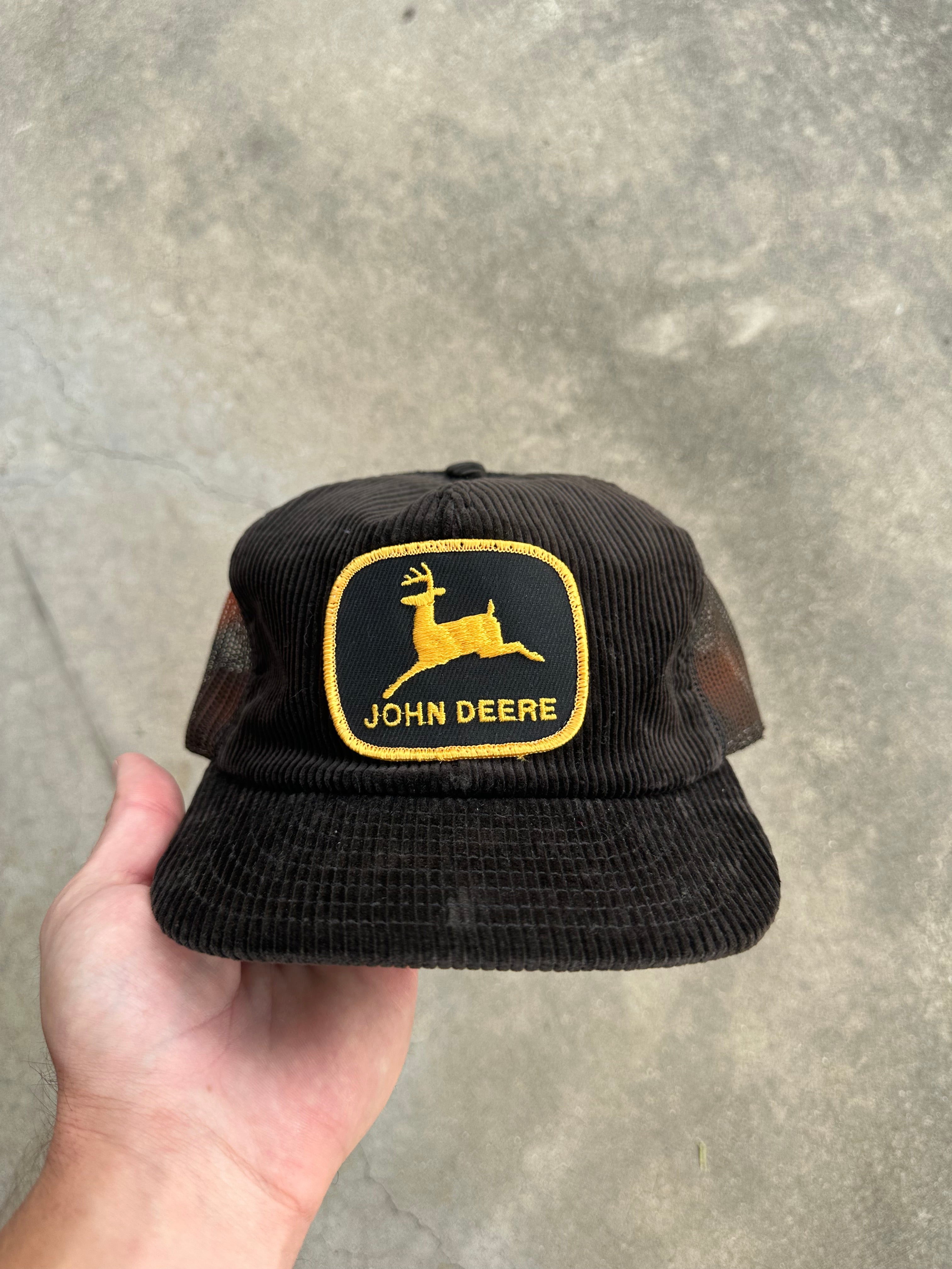 1980s John Deere Corduroy Mesh Trucker Hat