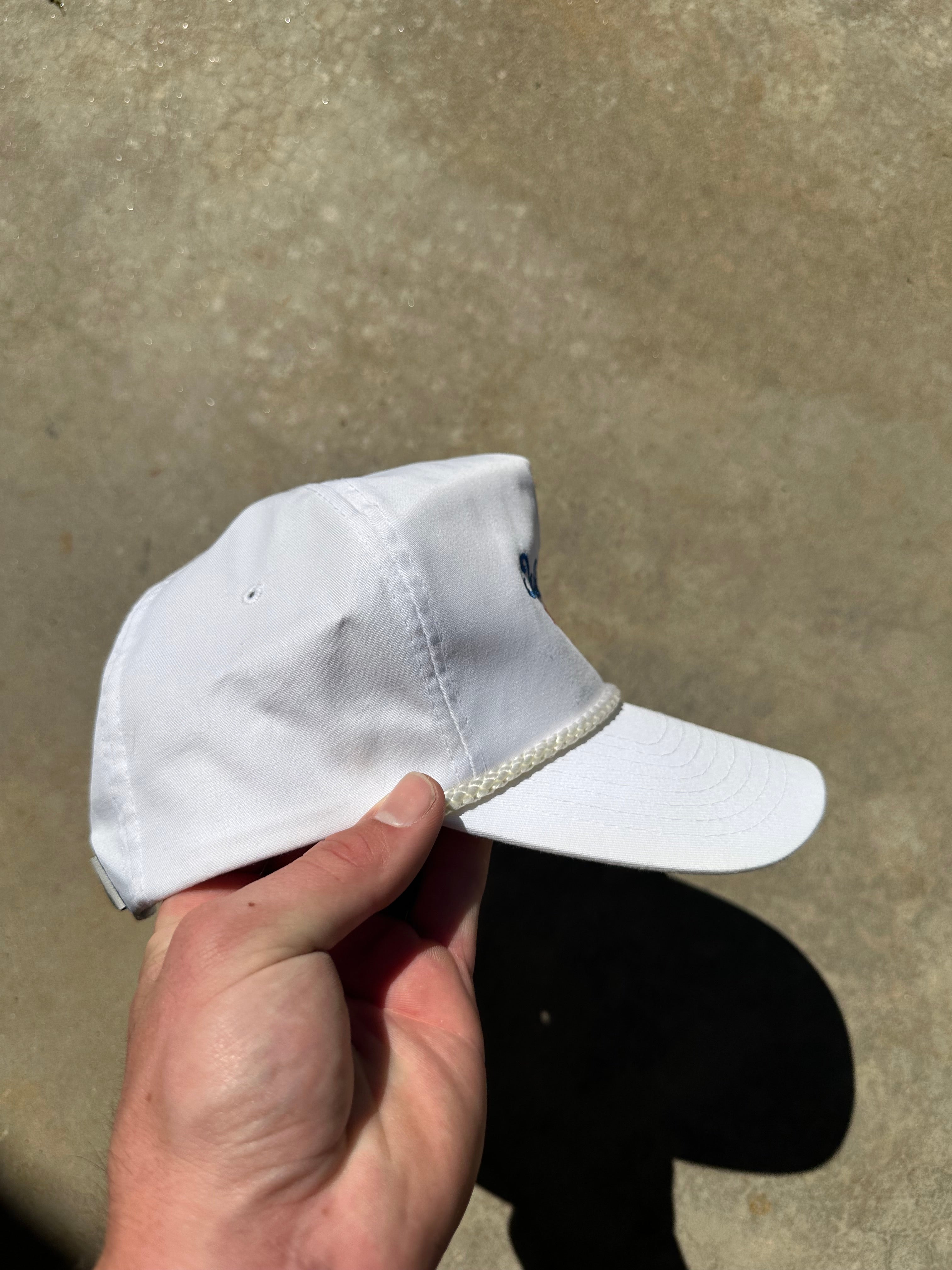 1980s White Ford Lincoln-Mercury Rope Hat