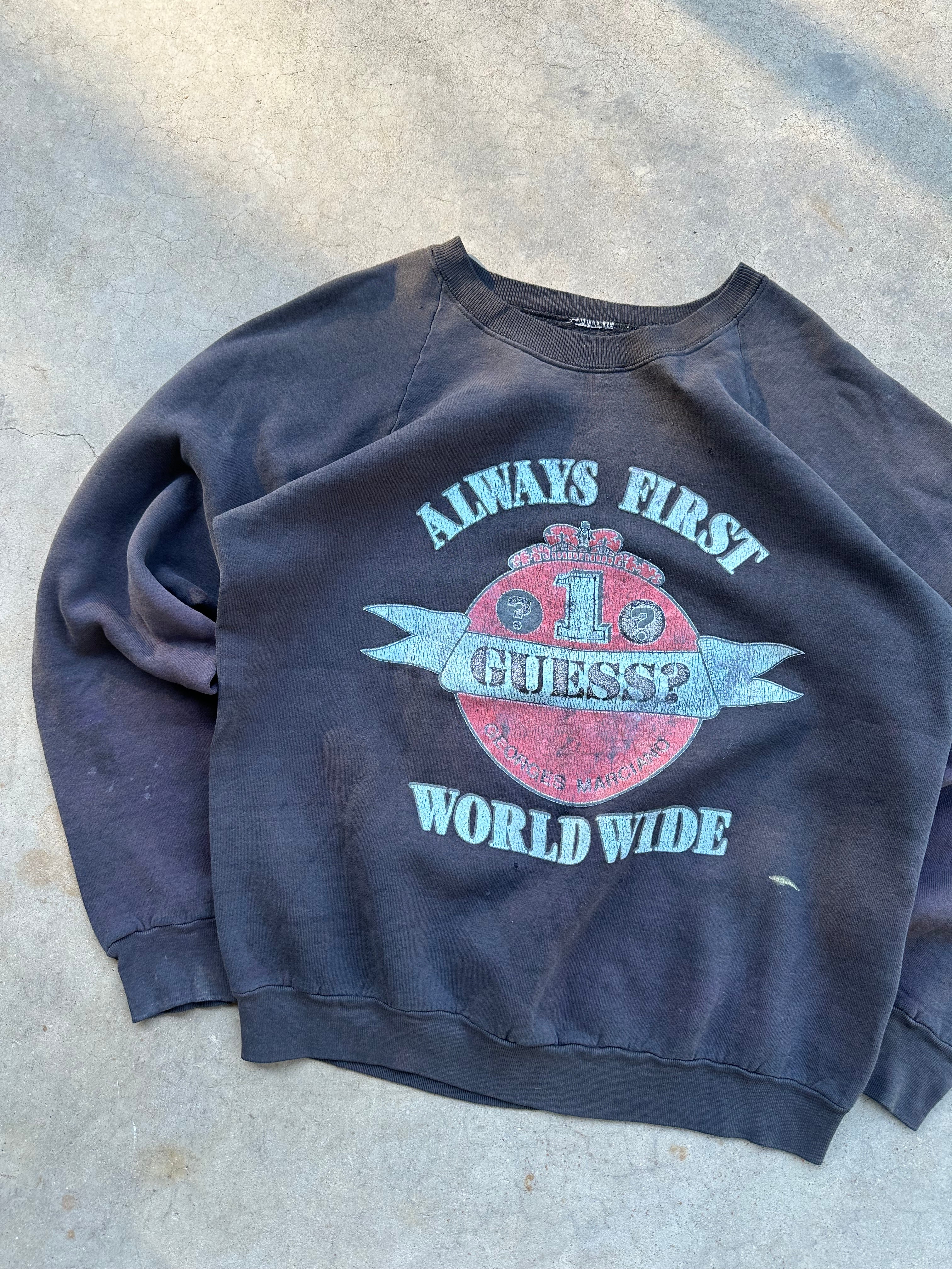 1990s Faded/Distressed Guess? Crewneck (L)