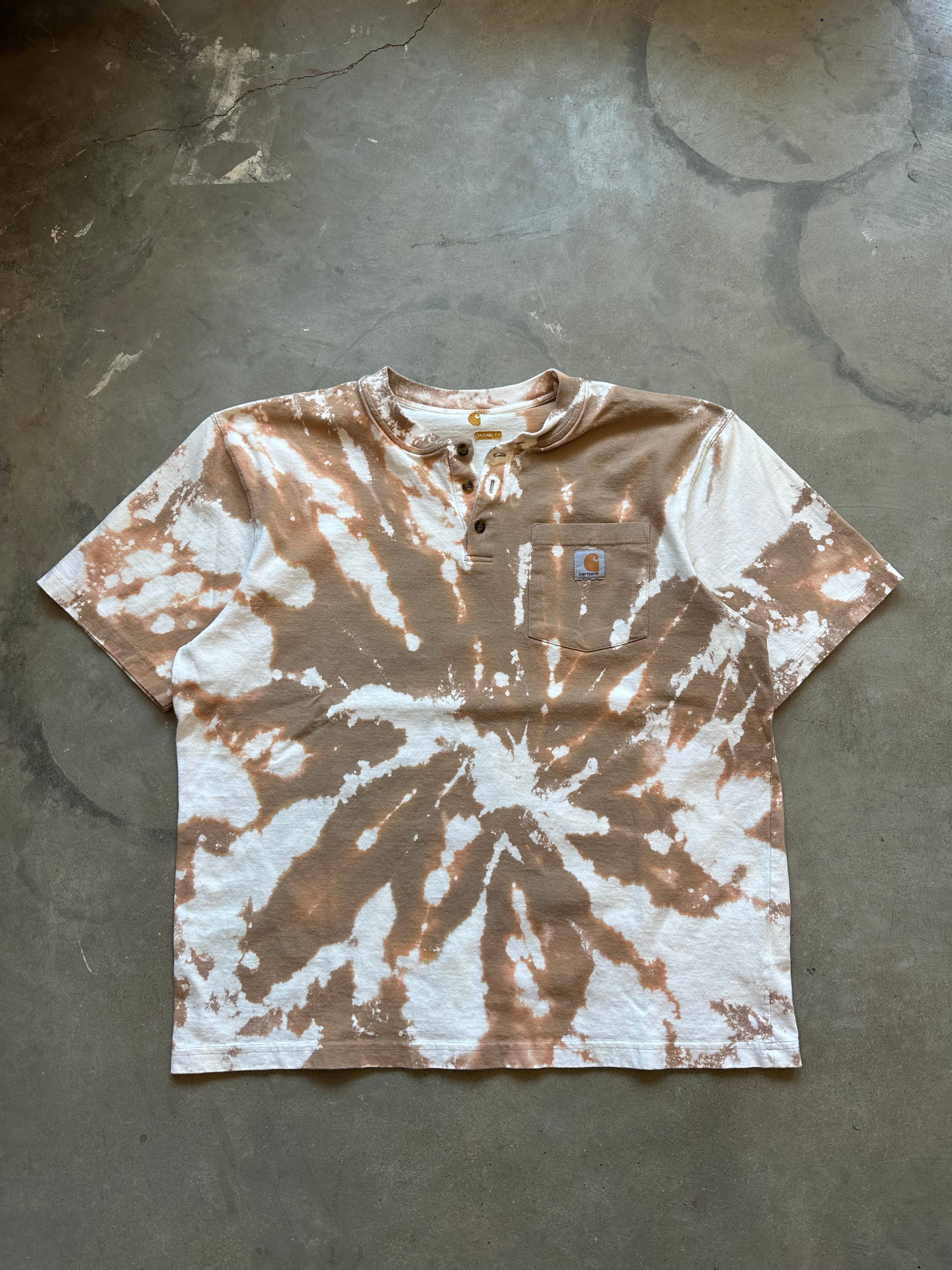 Y2K Carhartt Bleached Henley Shirt (L)