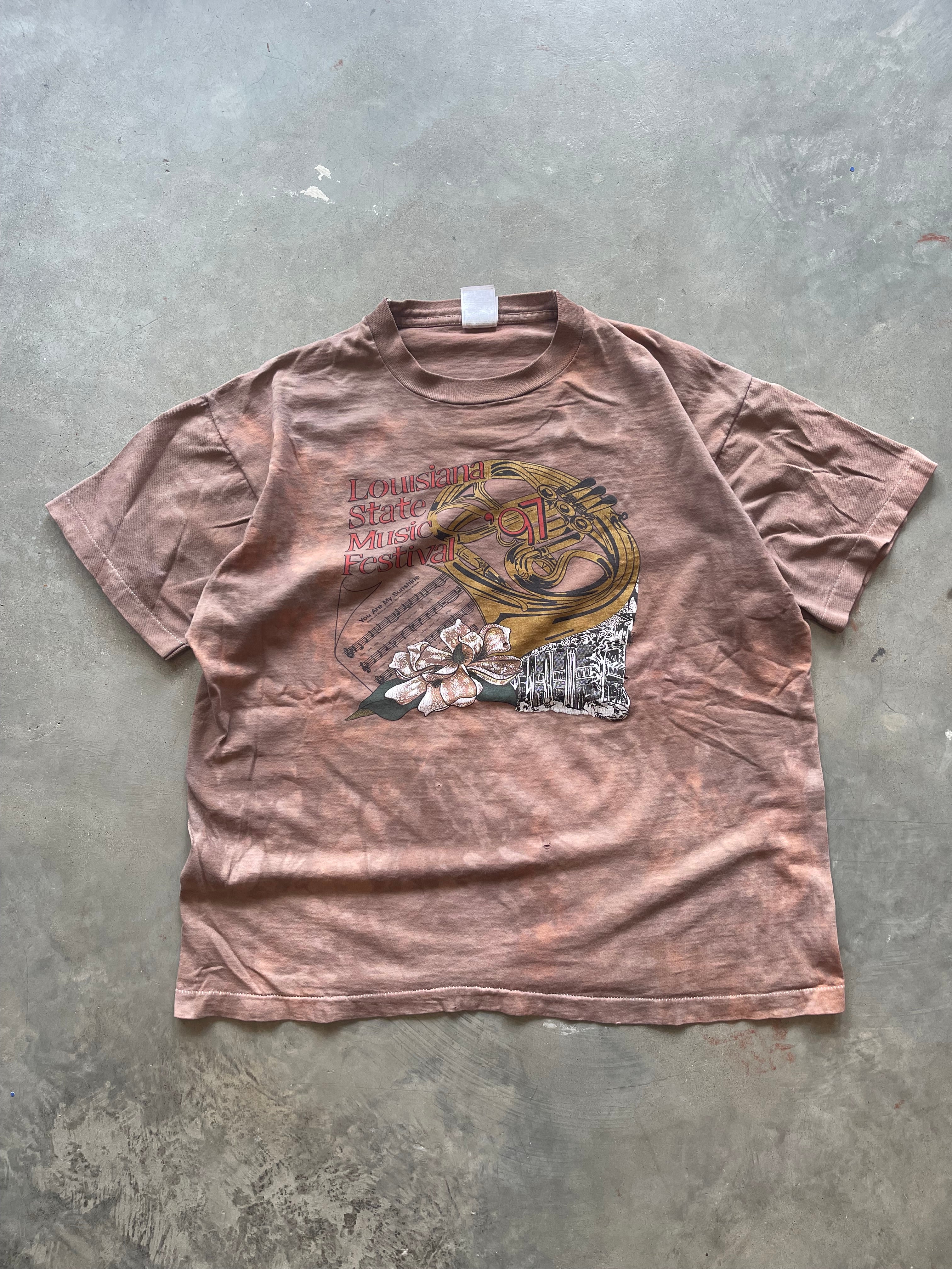 1997 Overdyed Louisiana State Music Festival T-Shirt (2XL)