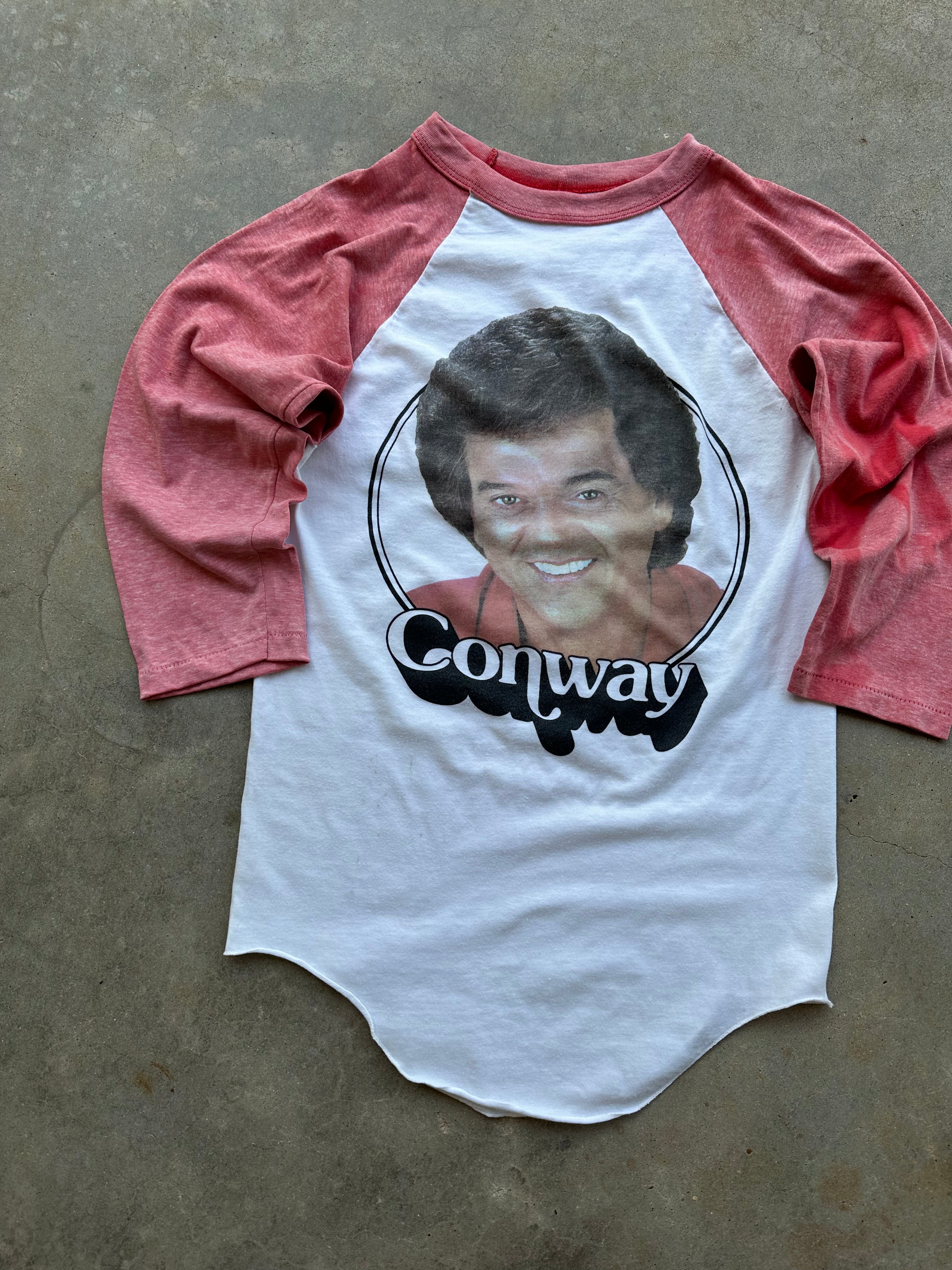 1980s Sunfaded Conway Twitty Raglan T-Shirt (S)