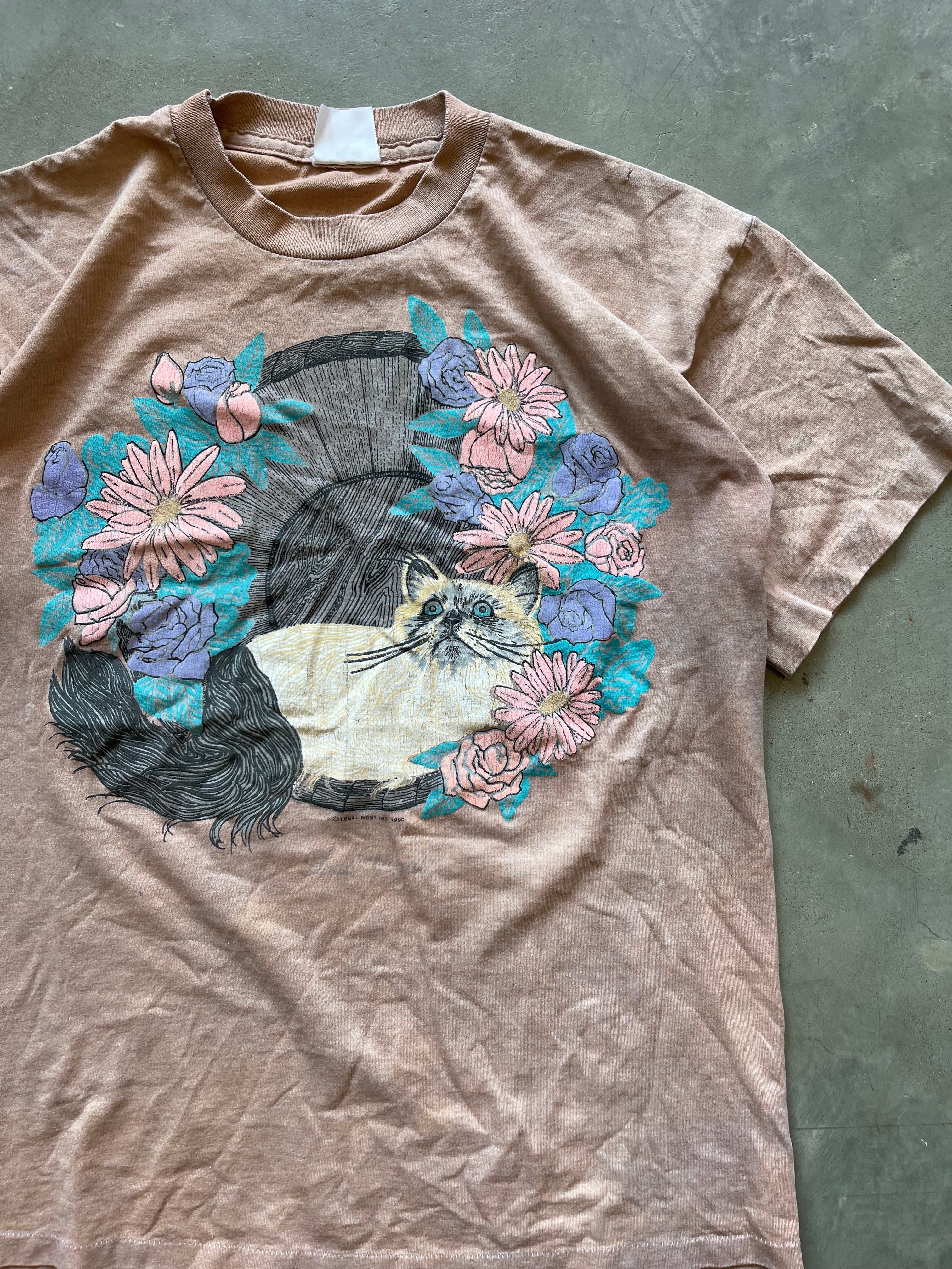 1990’s Overdyed Cat T-Shirt (M)