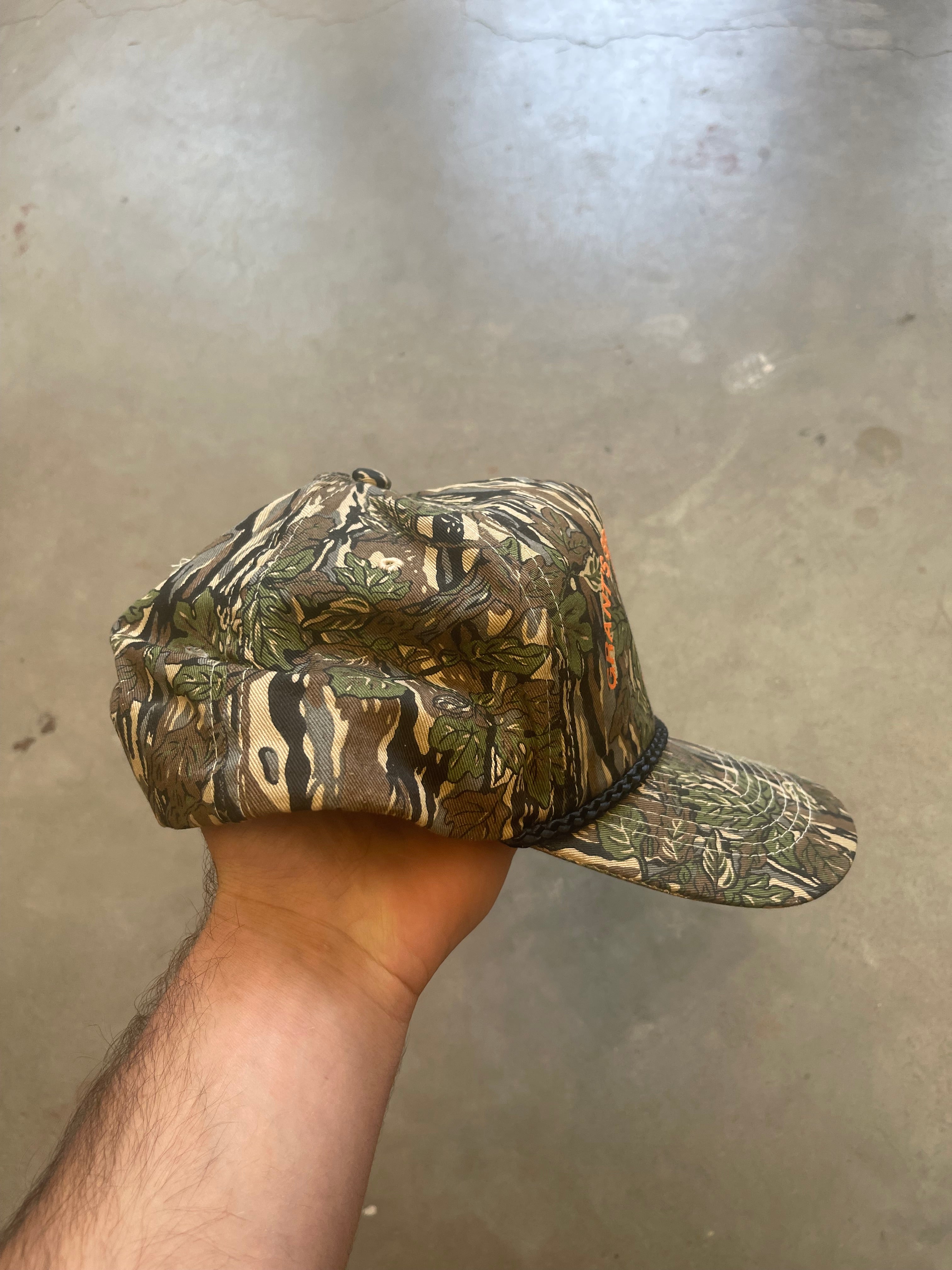 Vintage Grants Sporting Goods Camo Rope Hat