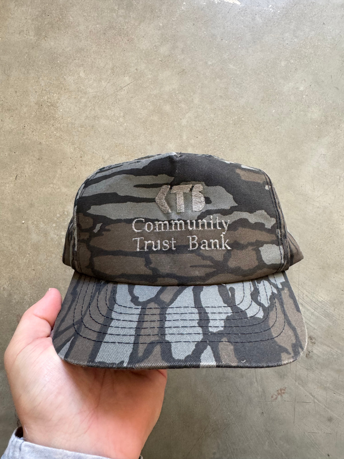 1990’s Trebark Camo Community Trust Bank Hat