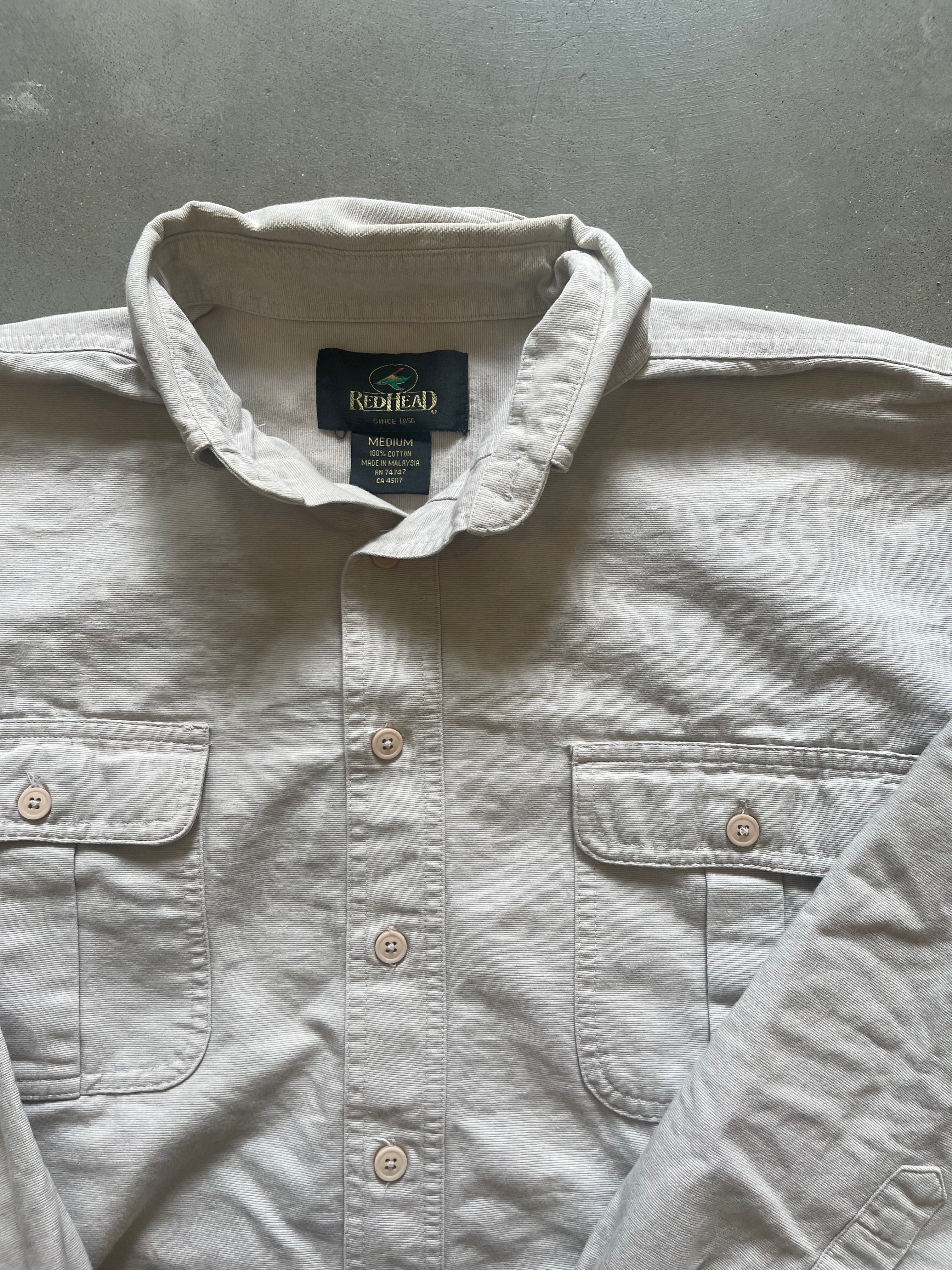 Vintage Turkey Embroidered Button-Up Shirt (M)