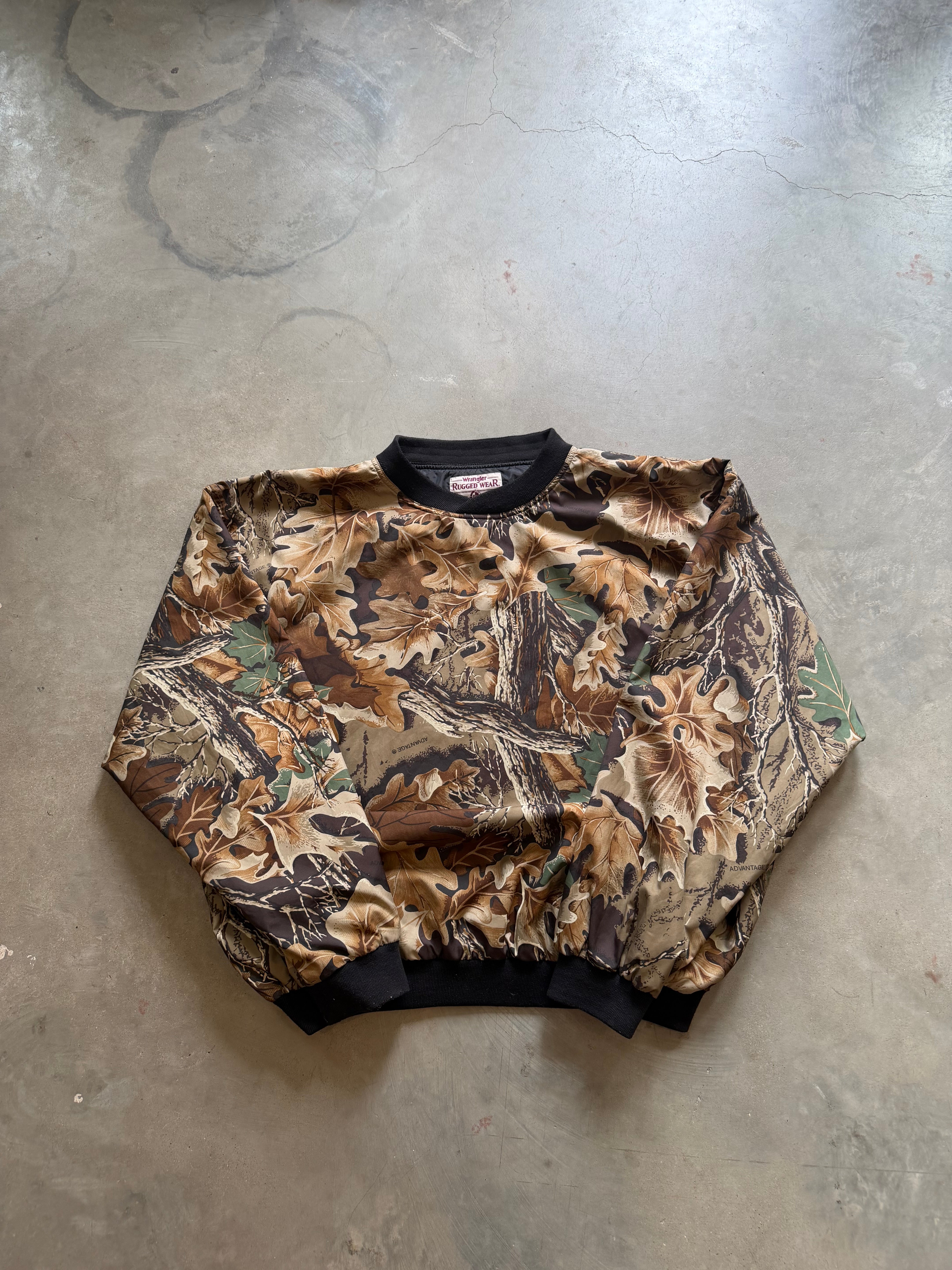 1990’s Wrangler Realtree Camo Windbreaker Pullover (2XL)