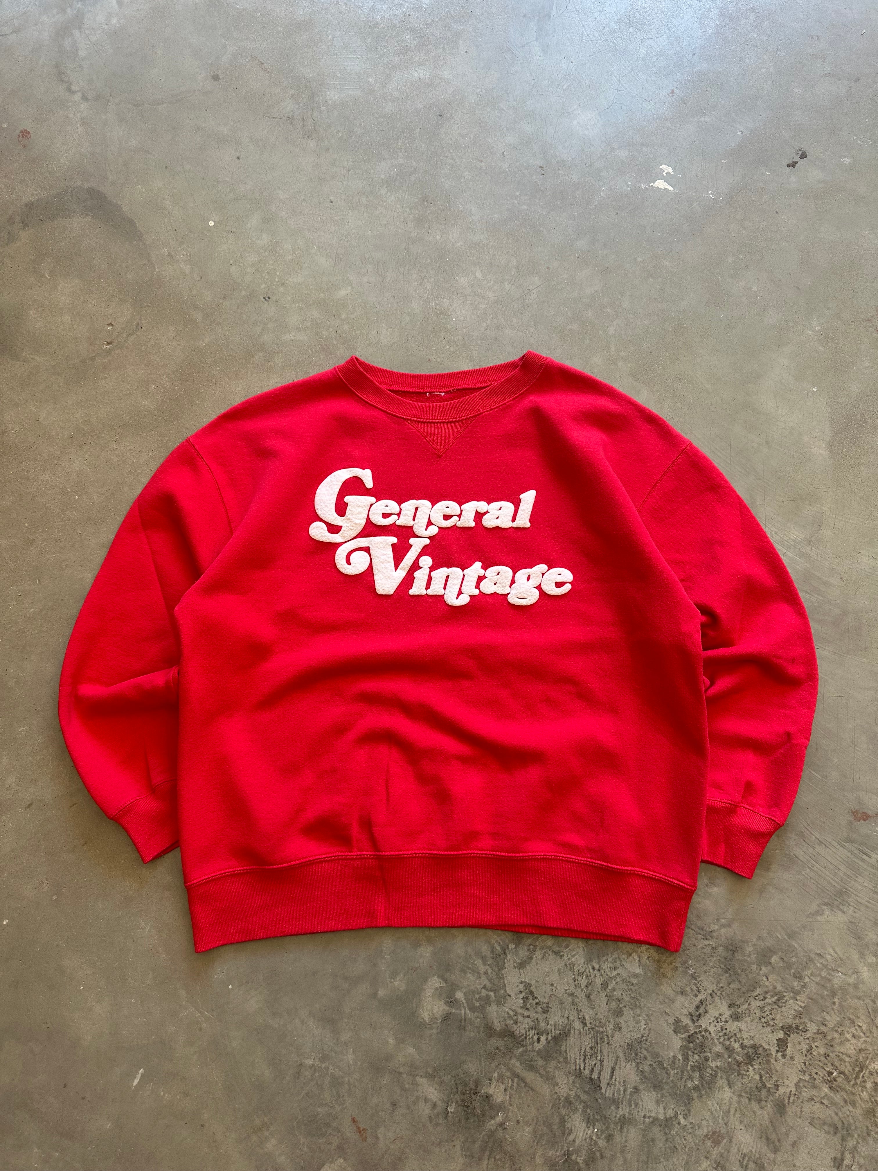 General Vintage Puff Print Crewneck (L)
