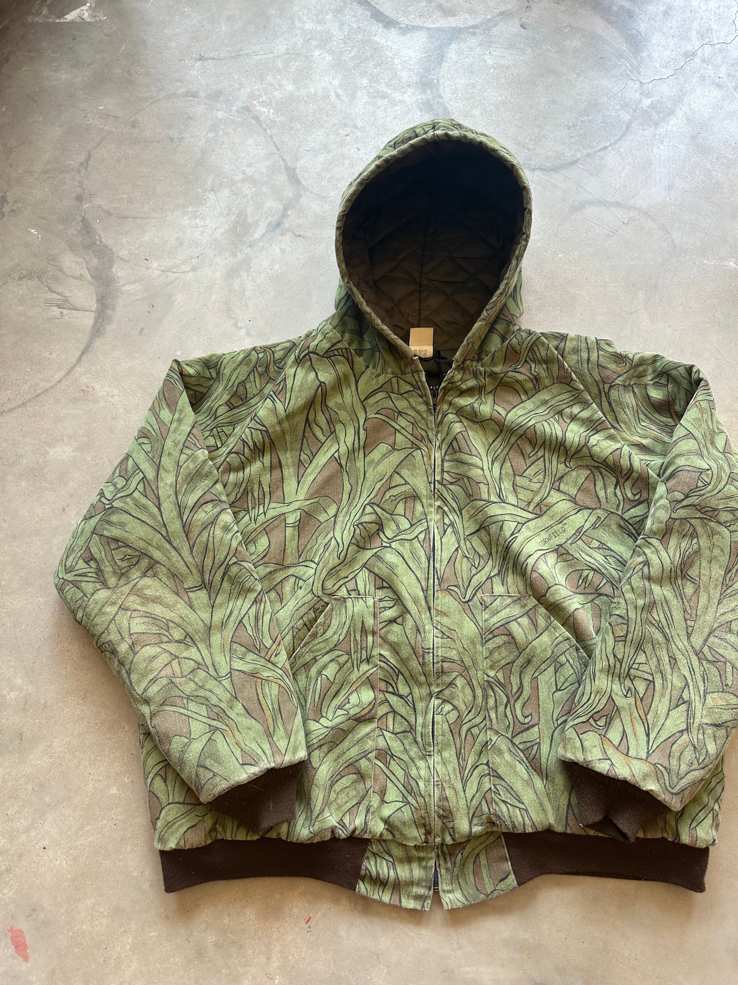 1990s Cornfield Camo Hooded Jacket (2XL)