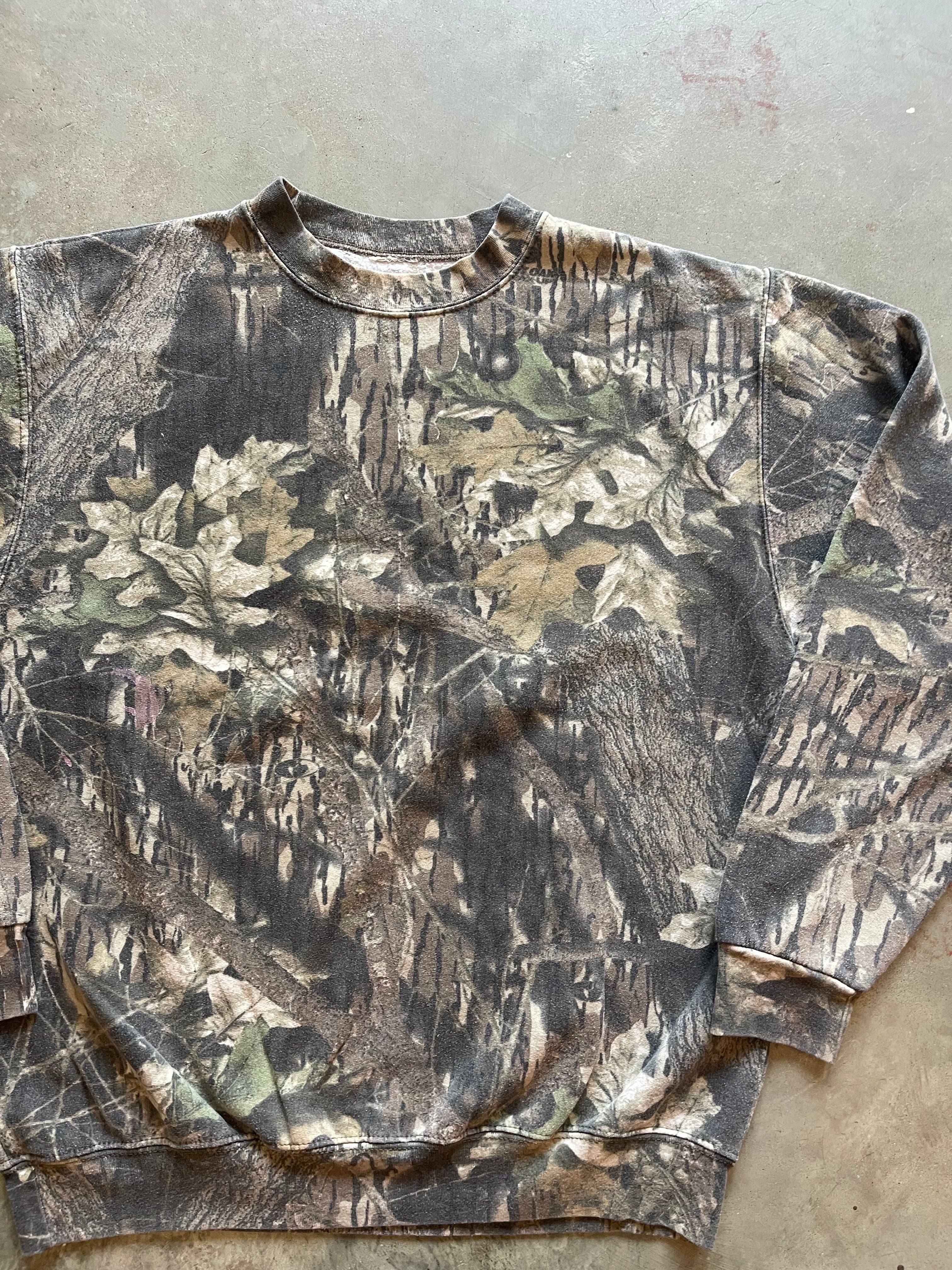 Vintage Mossy Oak Camo Cotton Crewneck (L)