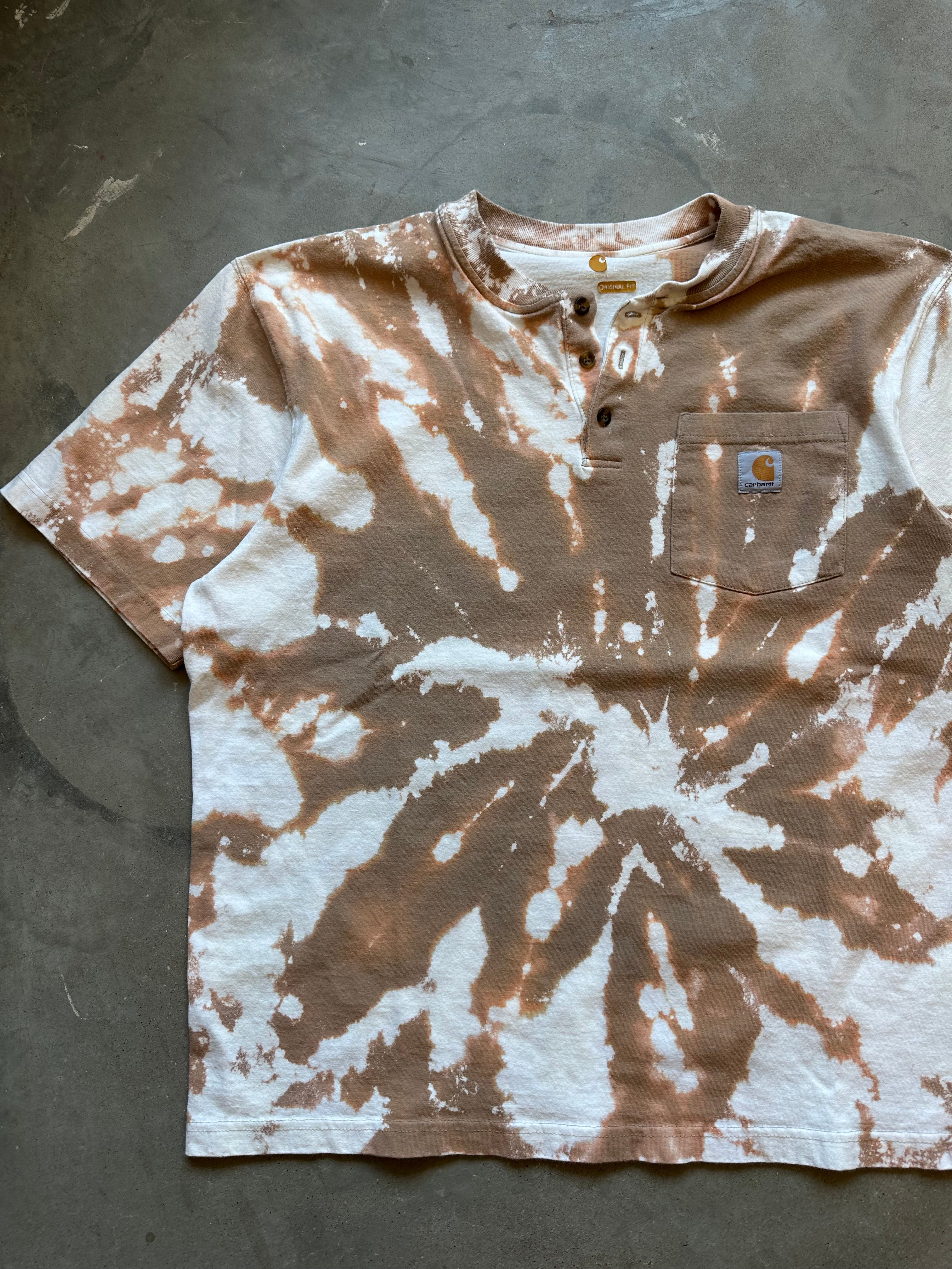 Y2K Carhartt Bleached Henley Shirt (L)