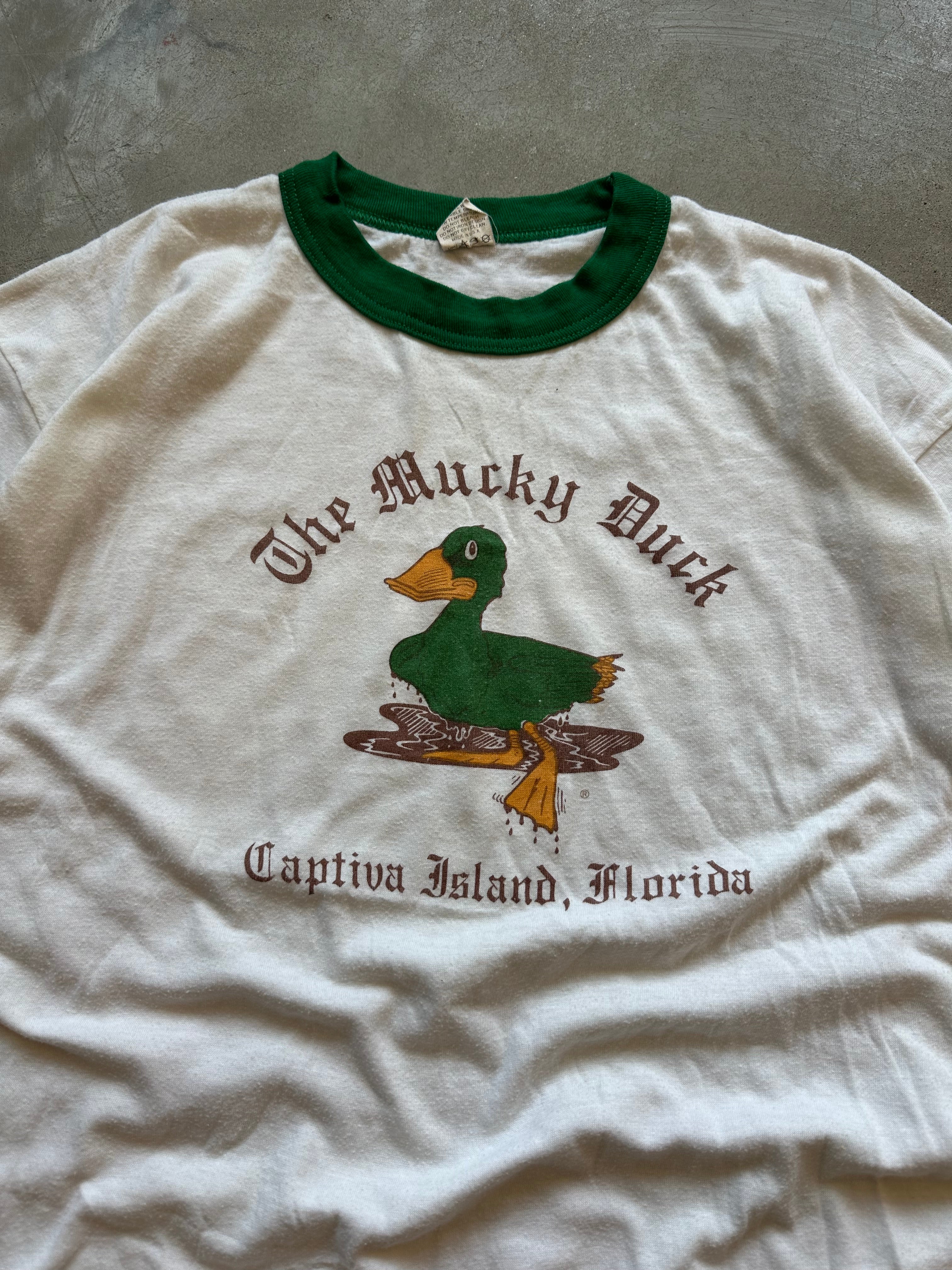 1980s The Mucky Duck Ringer T-Shirt (M)