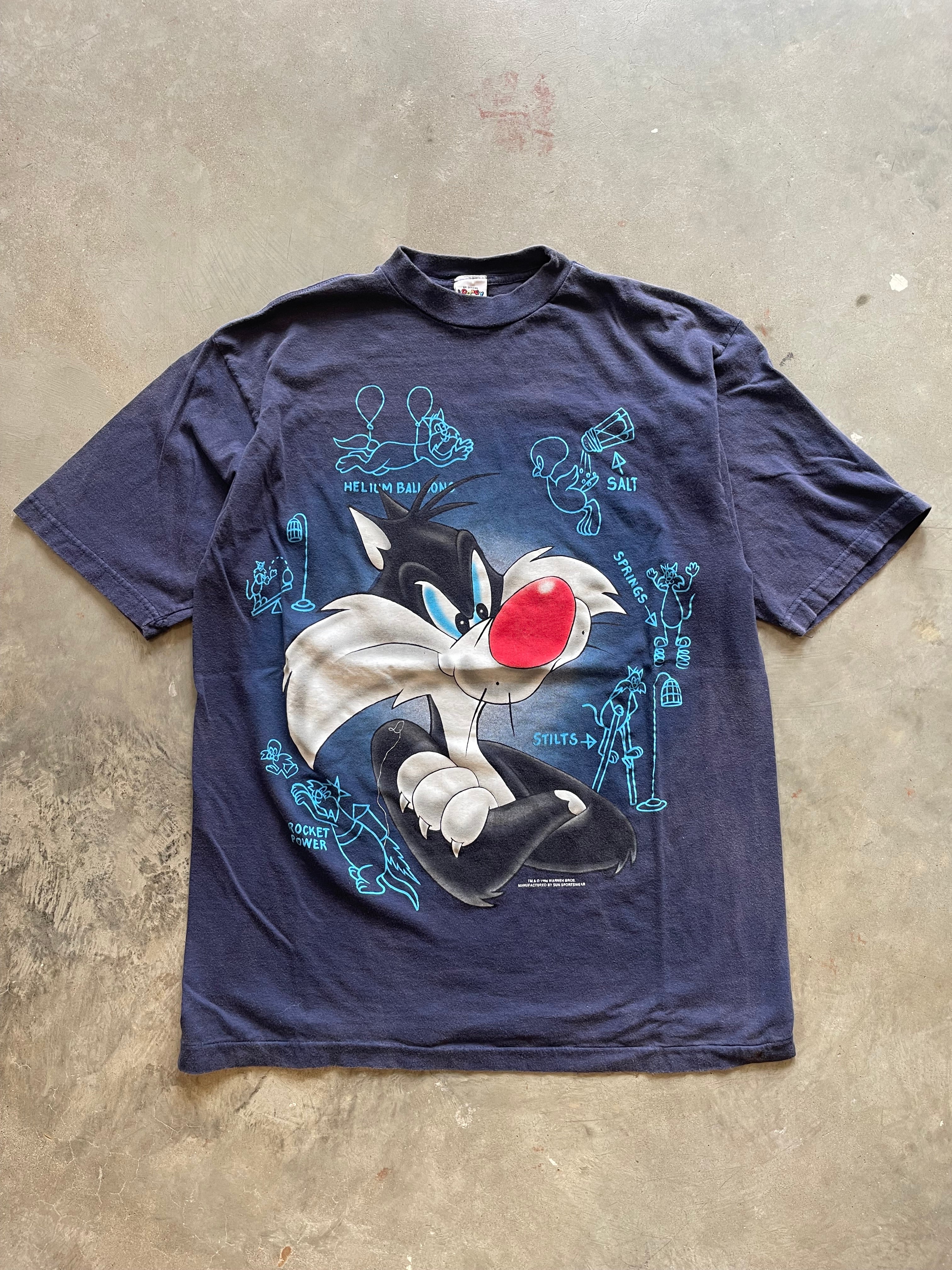 1996 Sylvester Cat Looney Toons T-Shirt (XL)