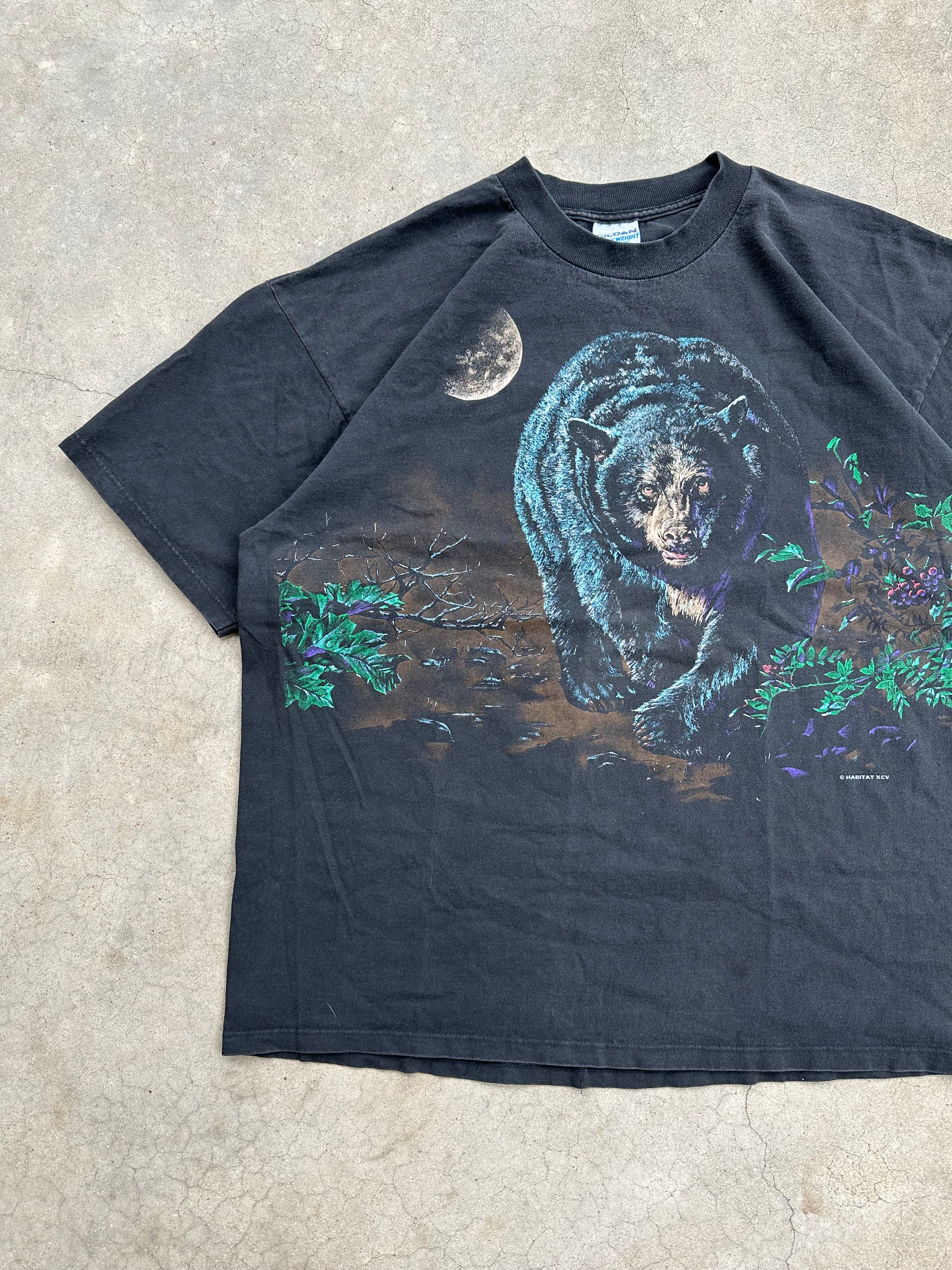 1990s Black Bear Habitat Nature T-Shirt (XXL)
