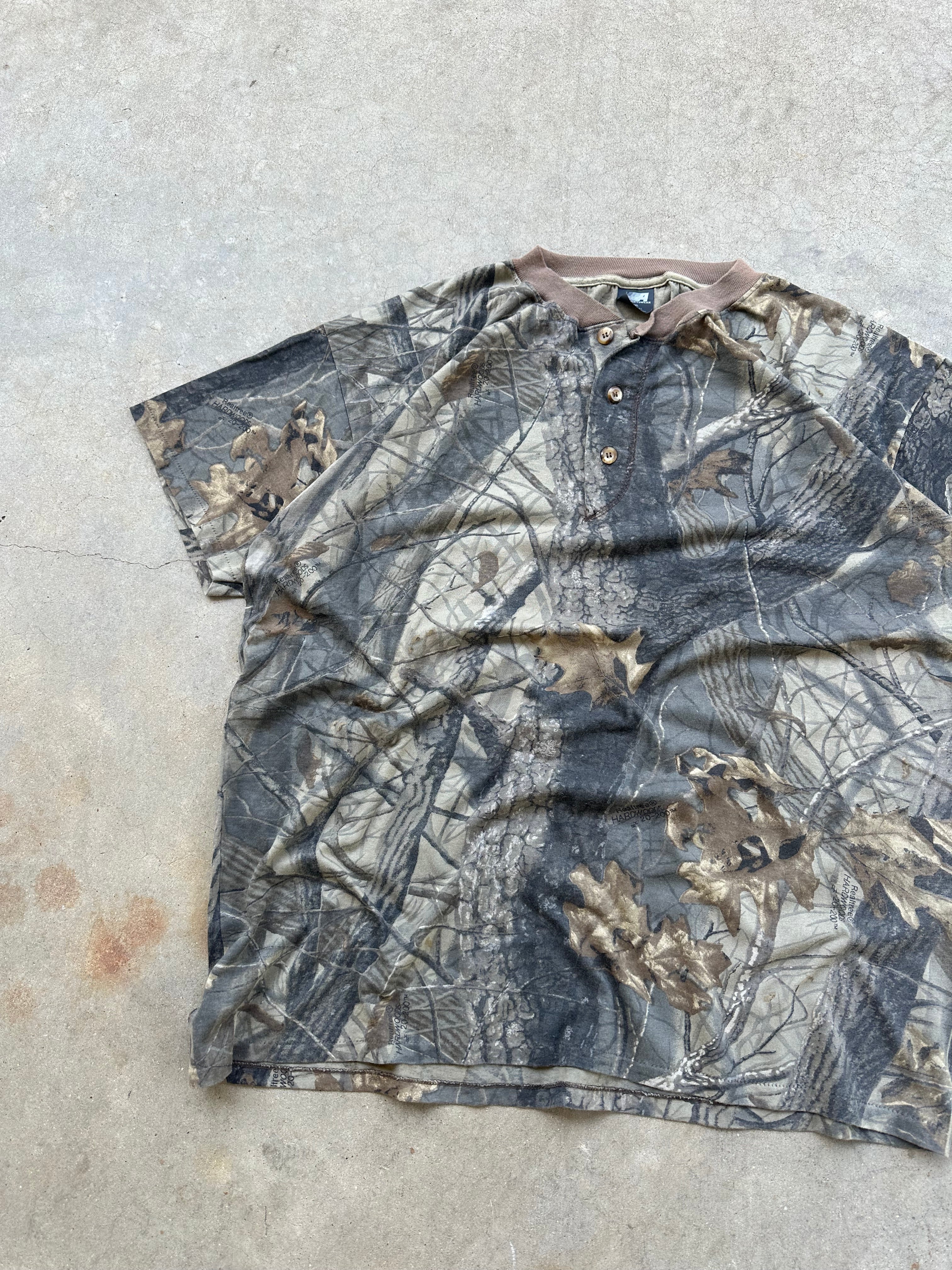 Vintage Camo Henley (XXL)