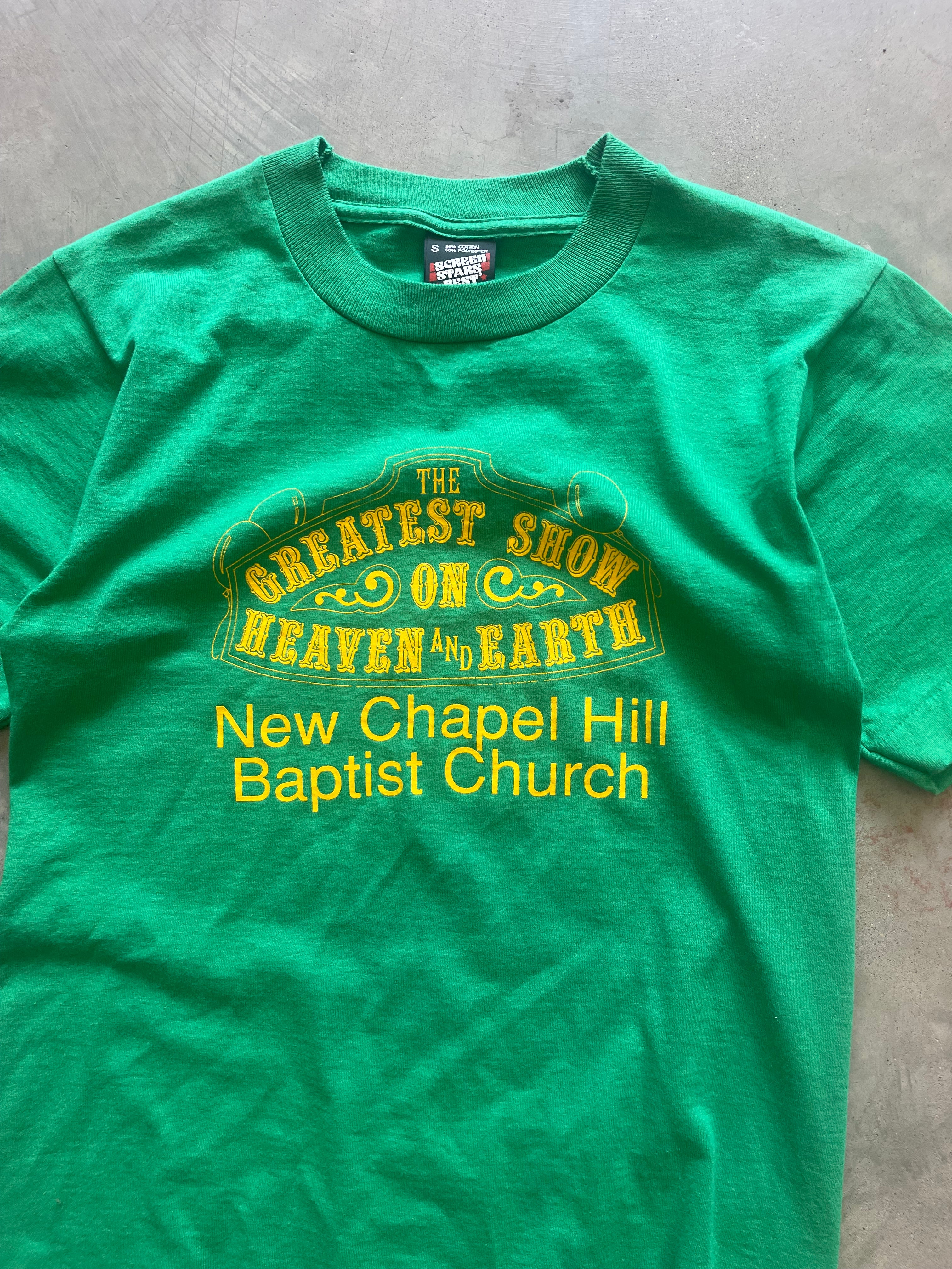Vintage Greatest Show On Heaven And Earth Church T-Shirt (XS)