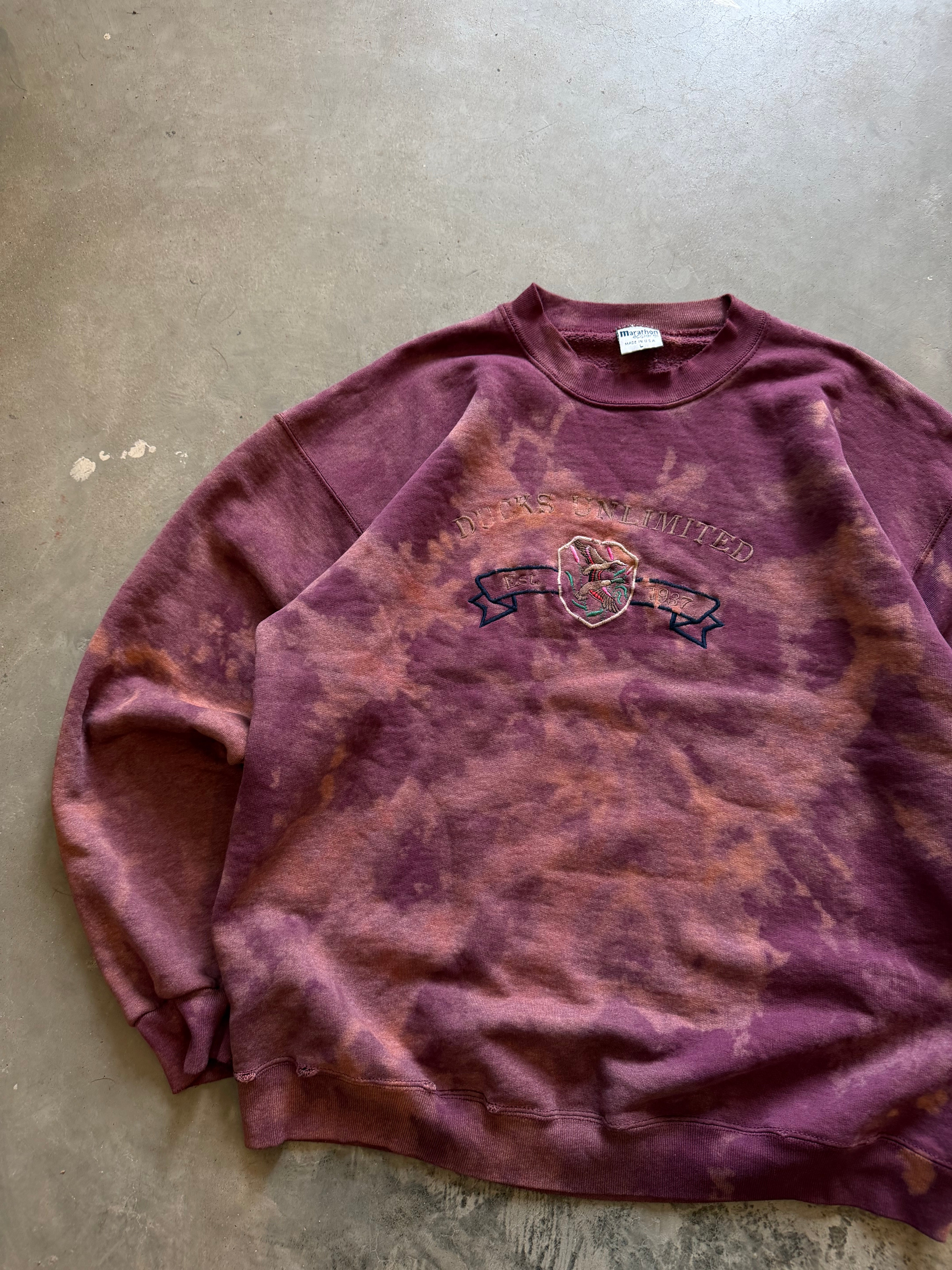 1990s Ducks Unlimited Bleached Crewneck (L)