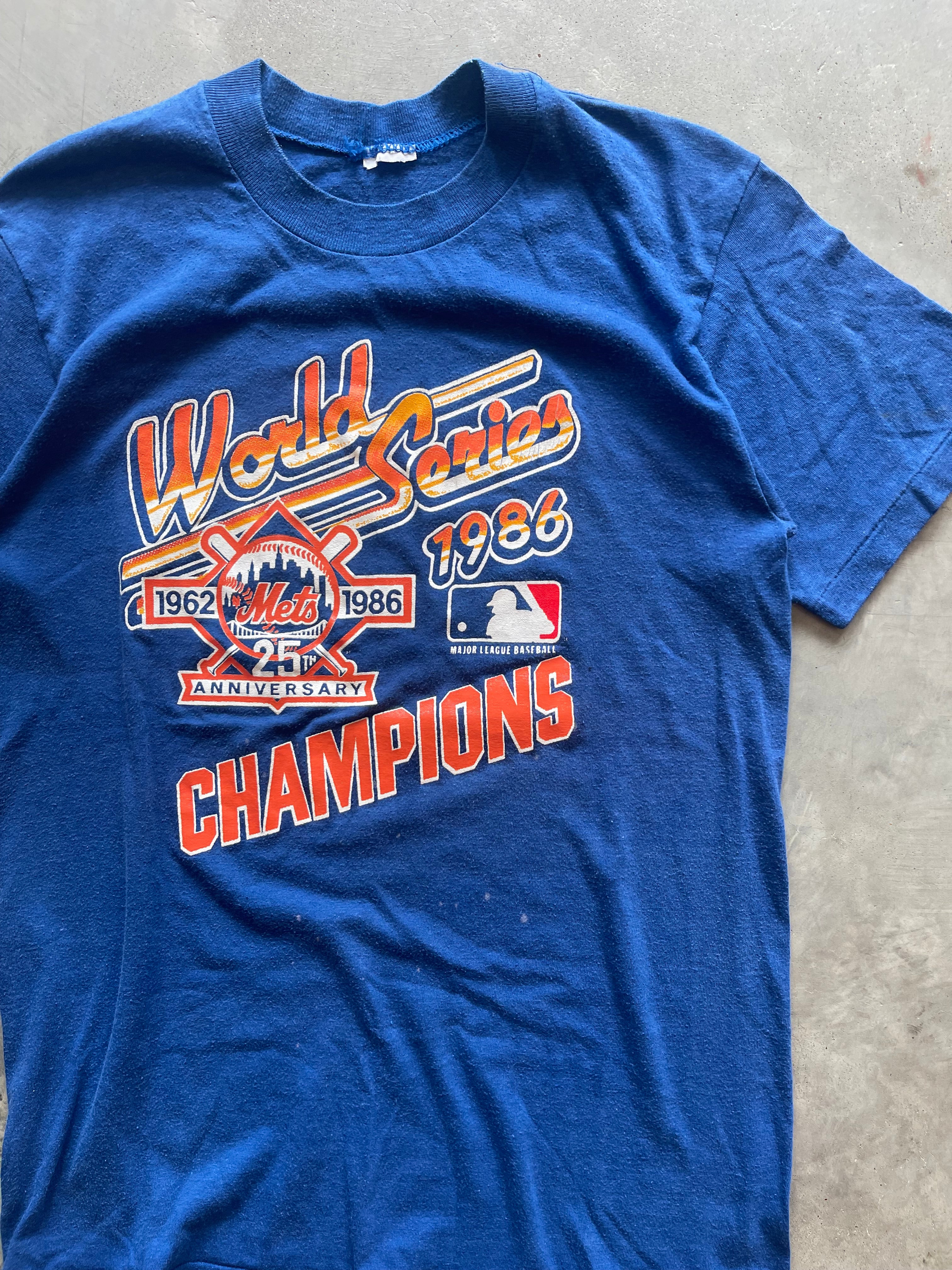 1986 NY Mets World Series Champions T-Shirt (XS)