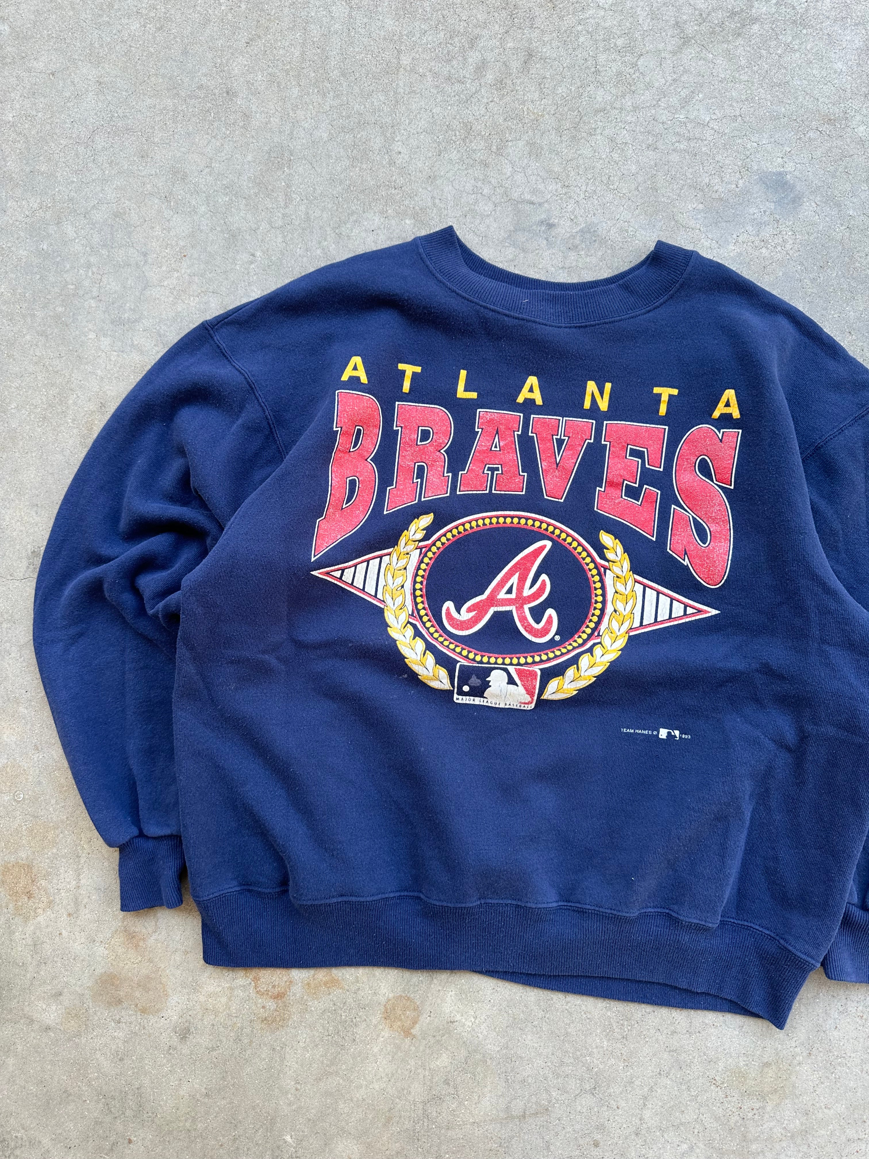 1993 Faded Atlanta Braves Crewneck (L)