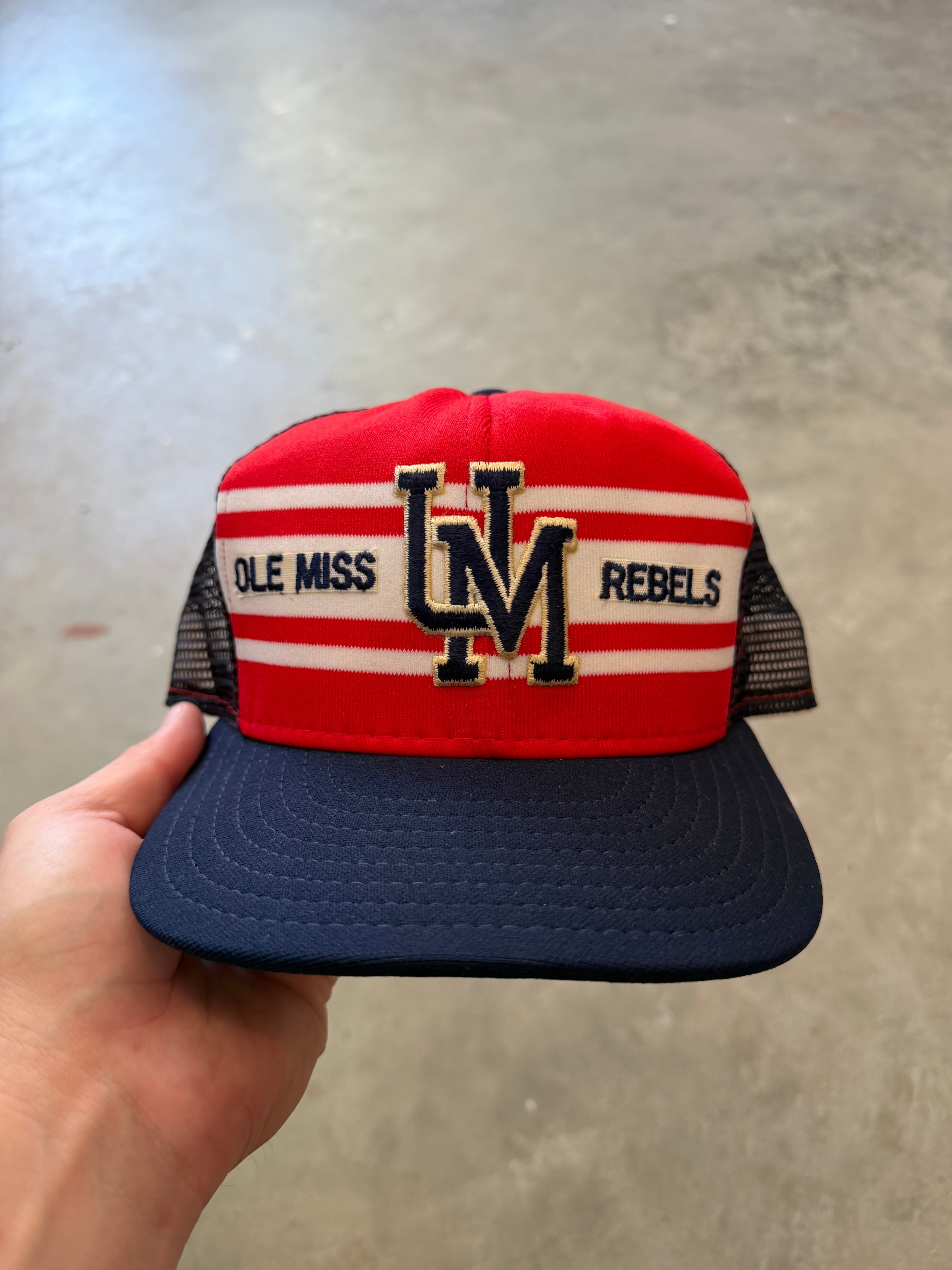 1980s Ole Miss Rebels AJD Trucker Hat