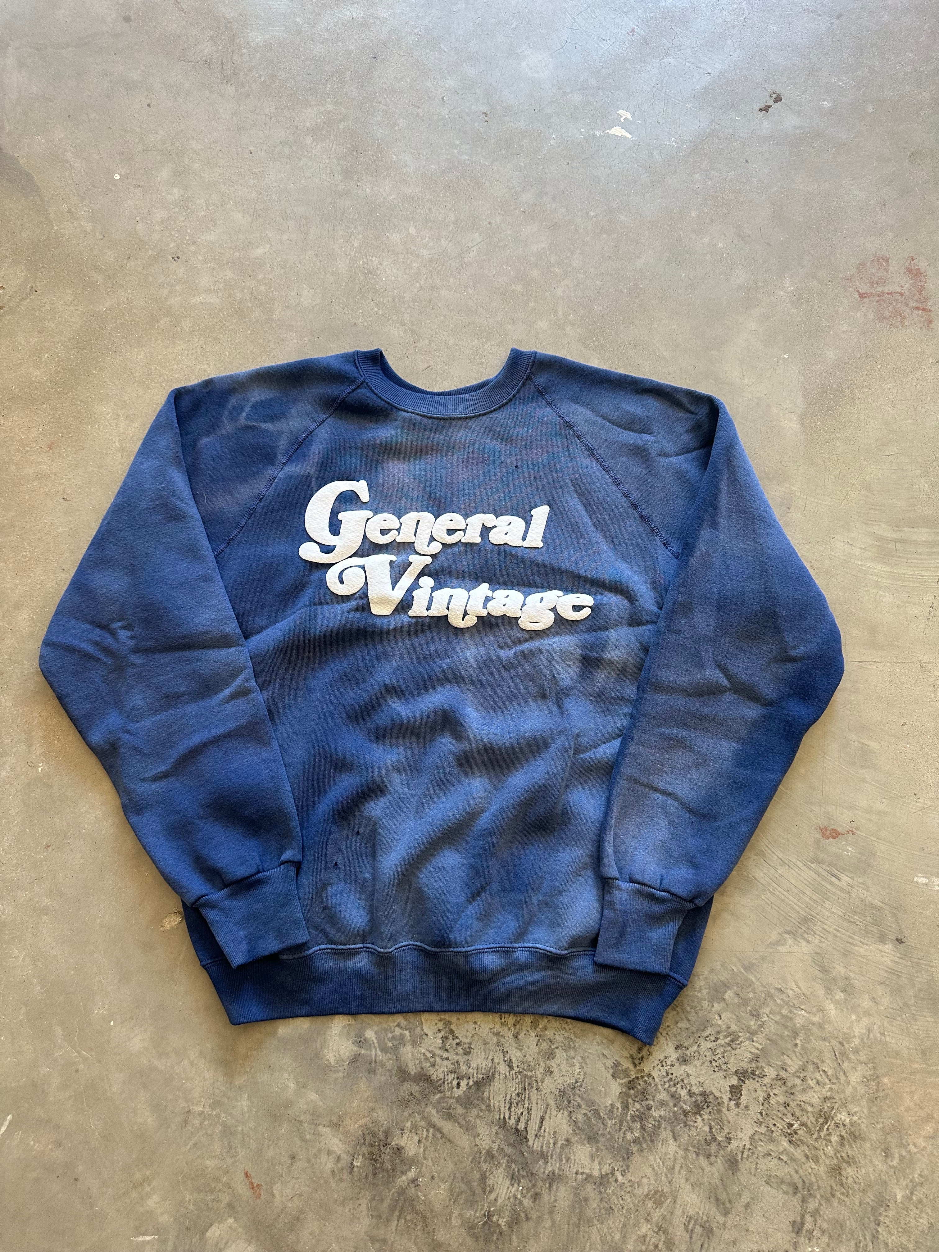 General Vintage Puff Print Crewneck (L)