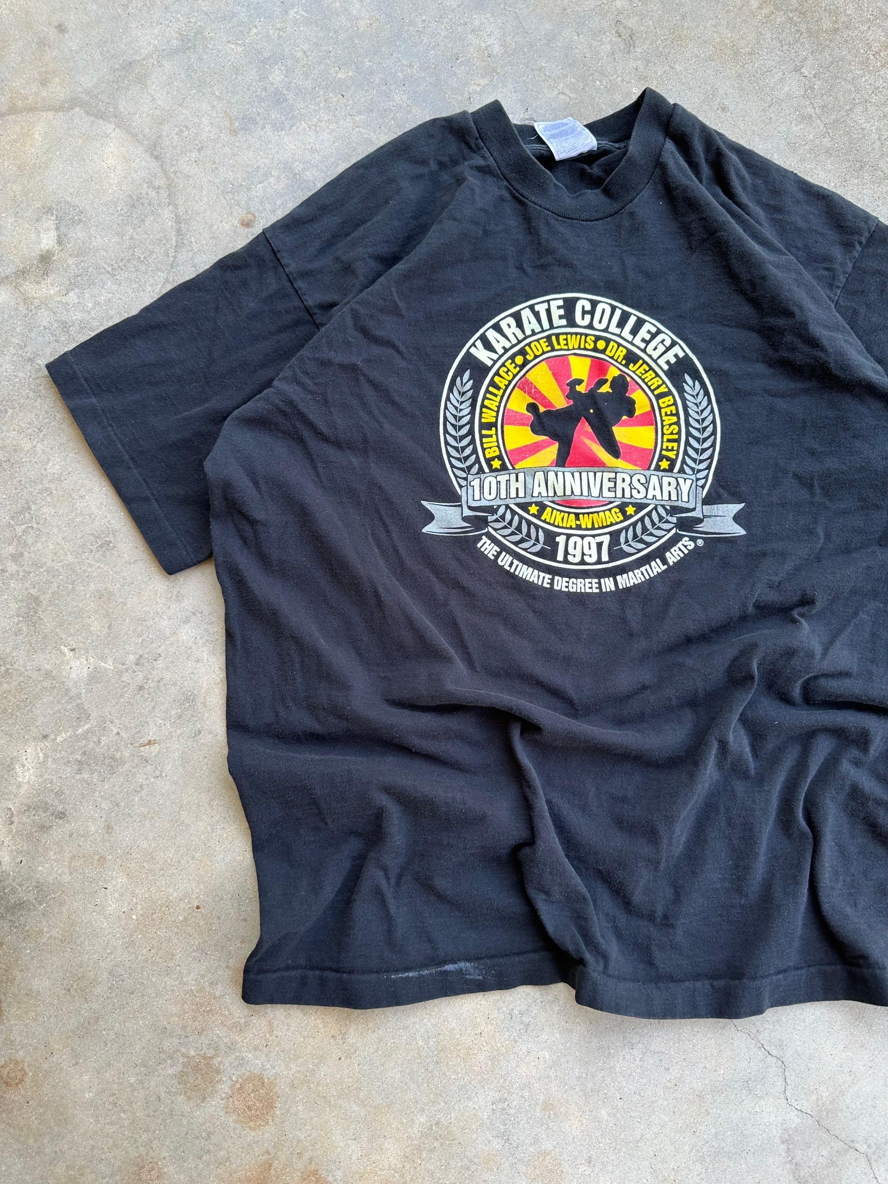 1997 Karate College Paint Splatter T-Shirt