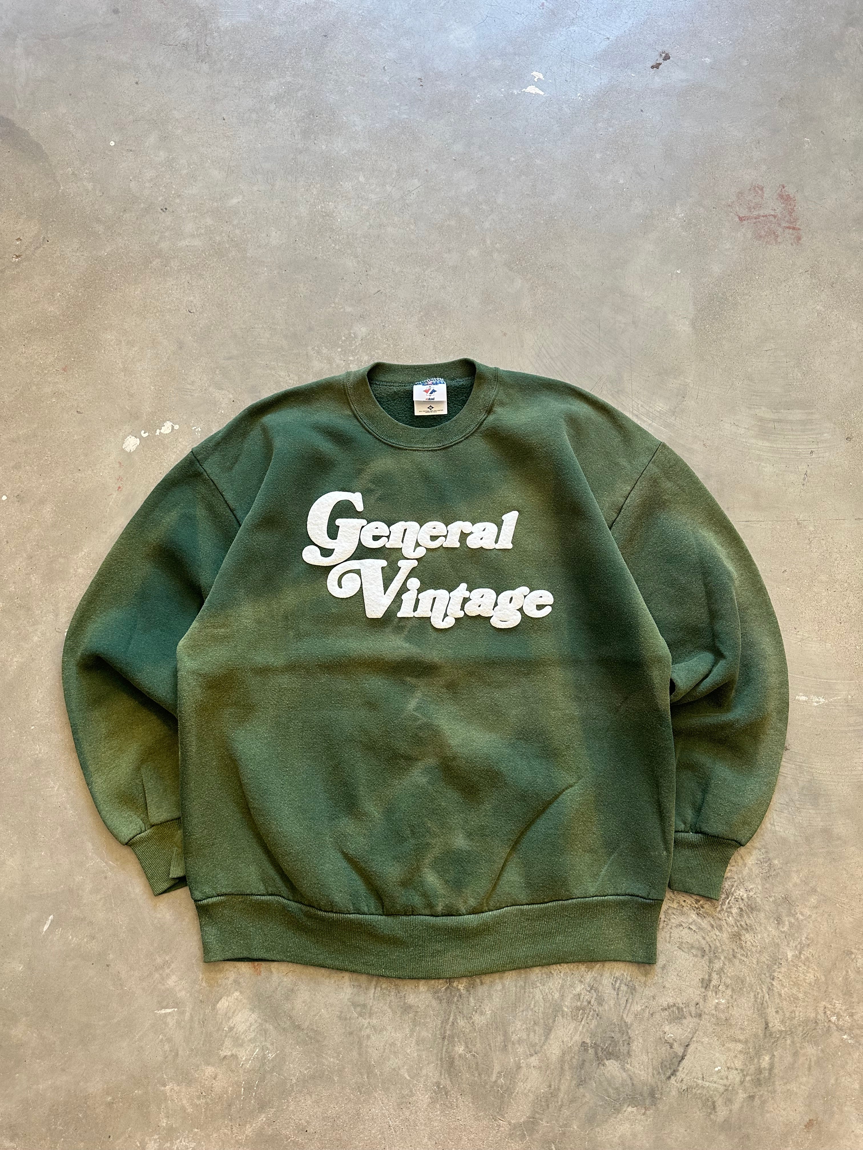 General Vintage Puff Print Crewneck (XL)