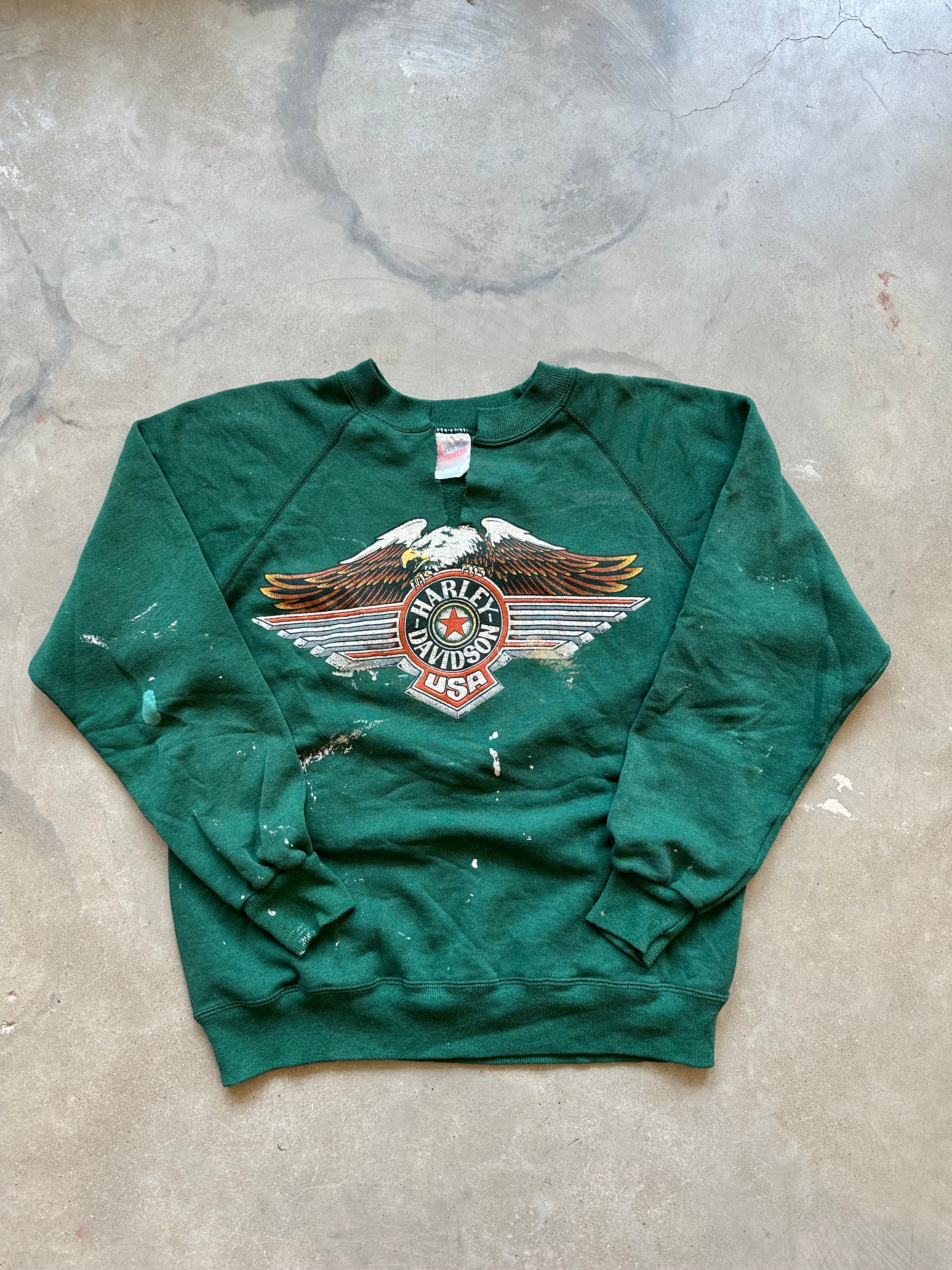 1990s Thrashed Harley Davidson Crewneck (S/M)