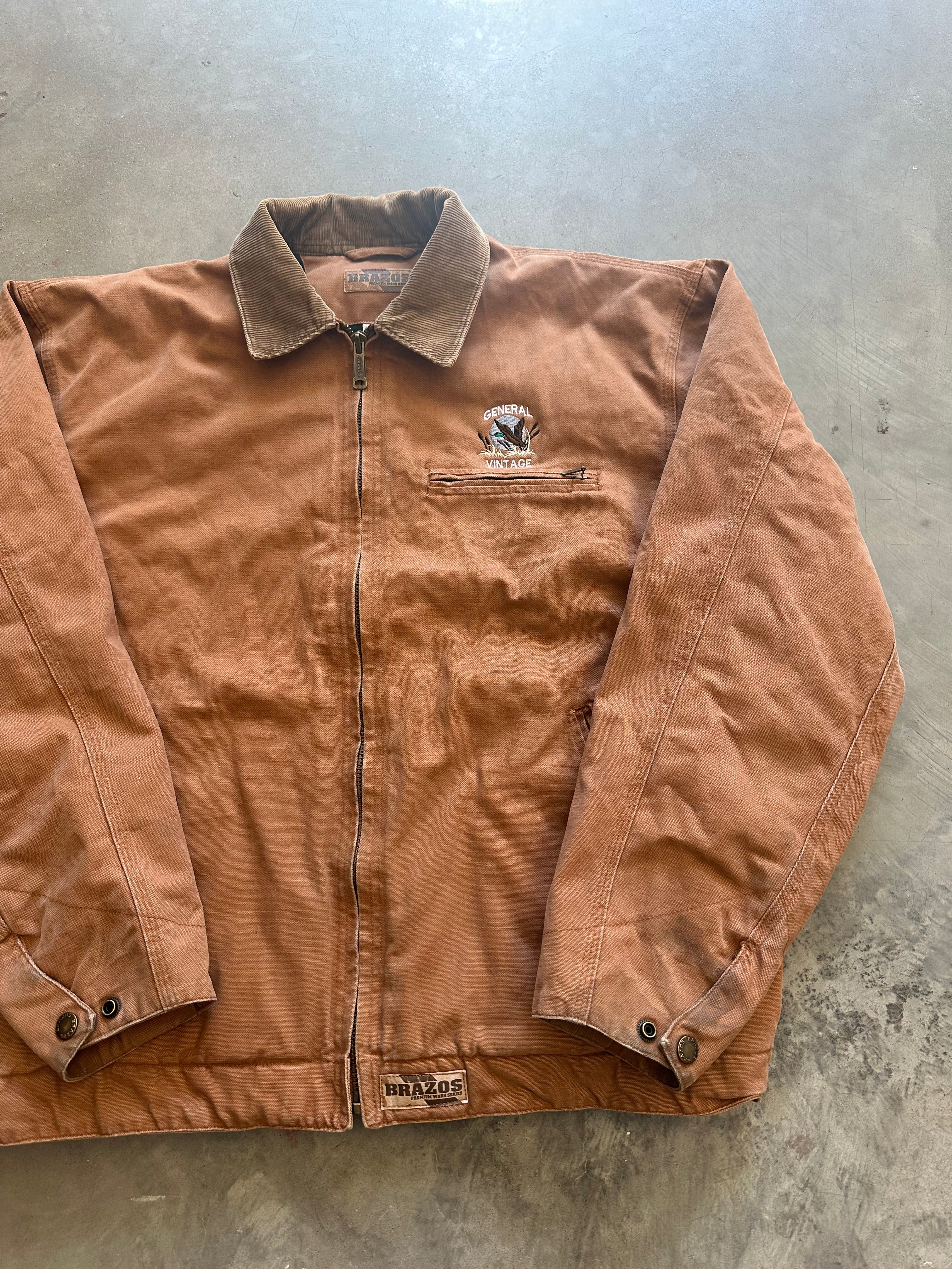 General Vintage Duck Logo Brazos Work Jacket (L)