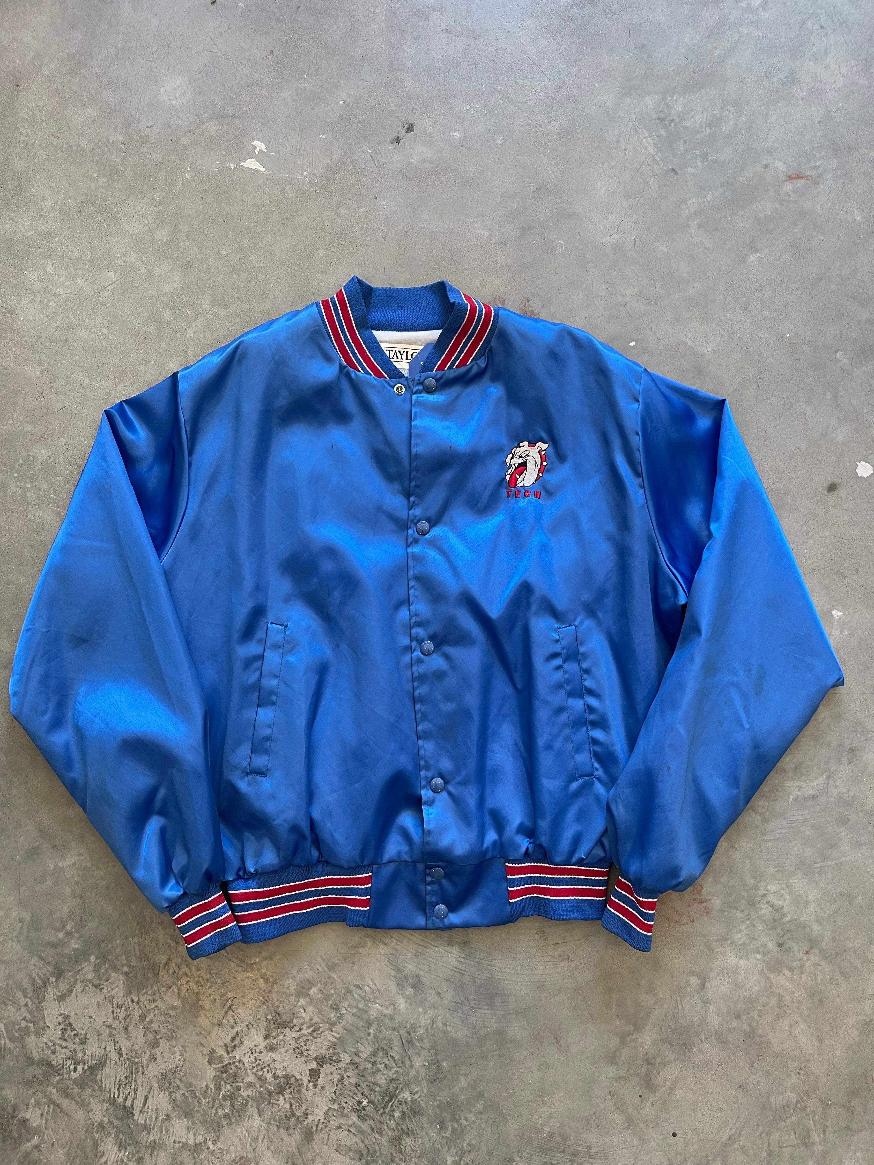 Vintage Louisiana Tech Bulldogs Nylon Bomber Jacket (L)