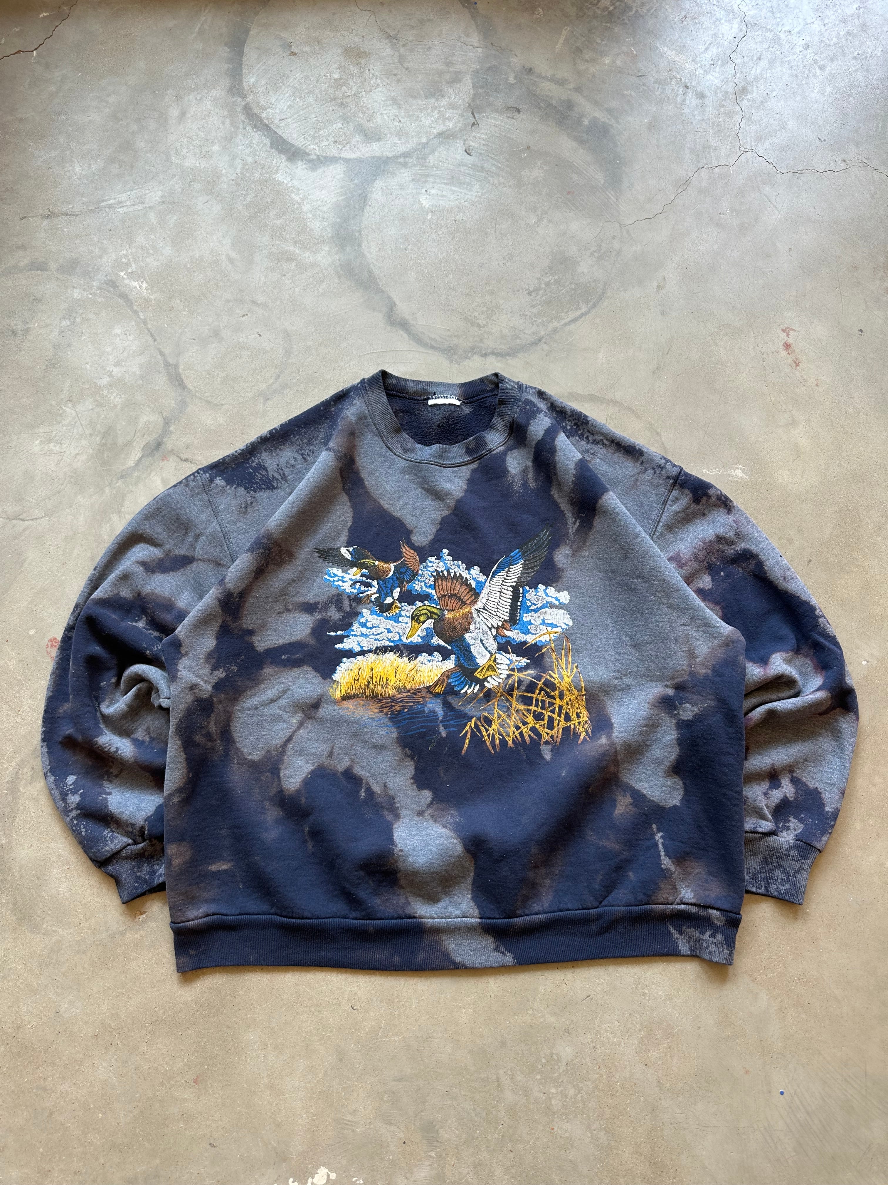 Vintage Bleached Mallard Duck Crewneck (L)