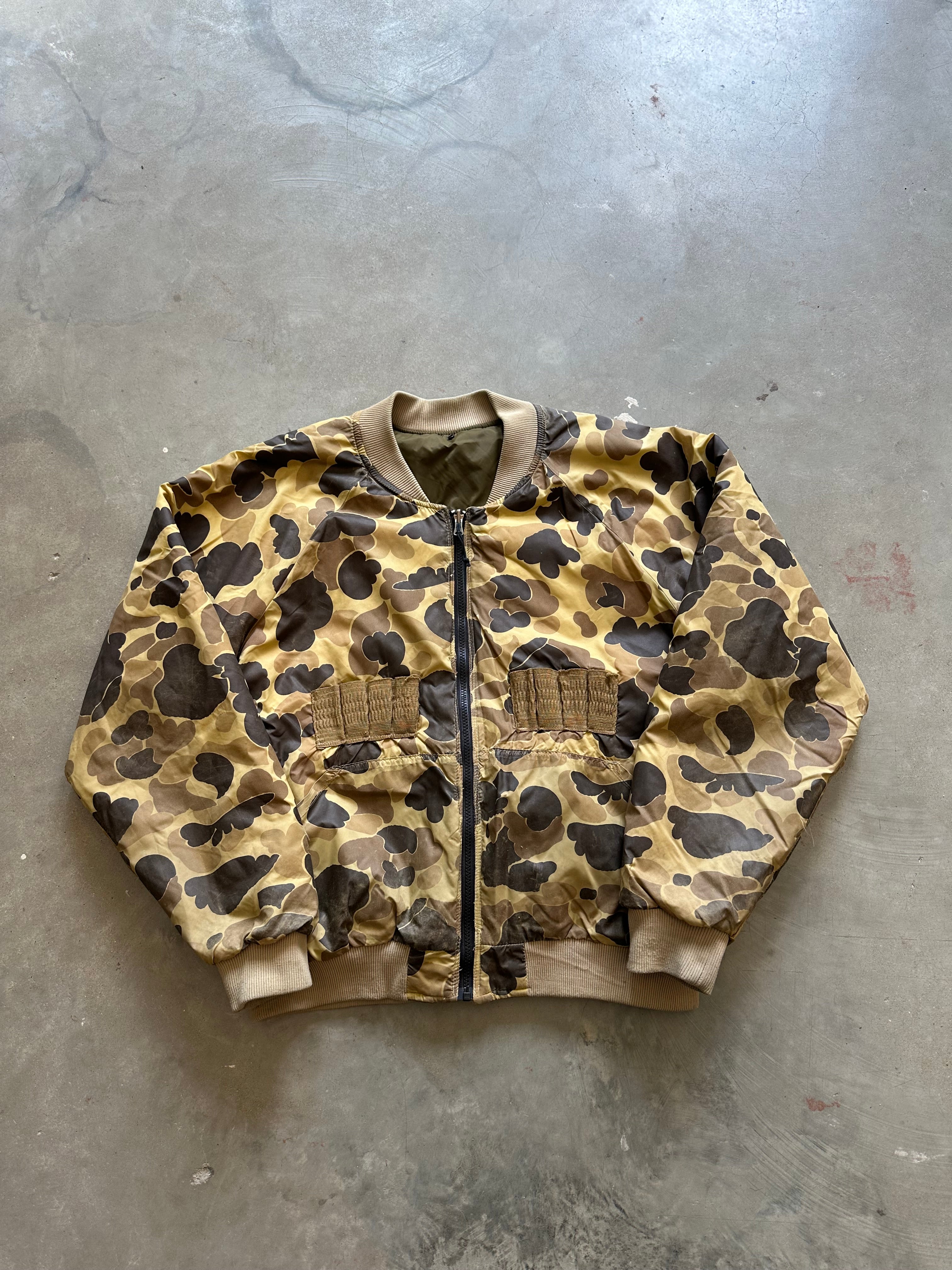 Vintage Duck Camo Bomber Jacket (L)