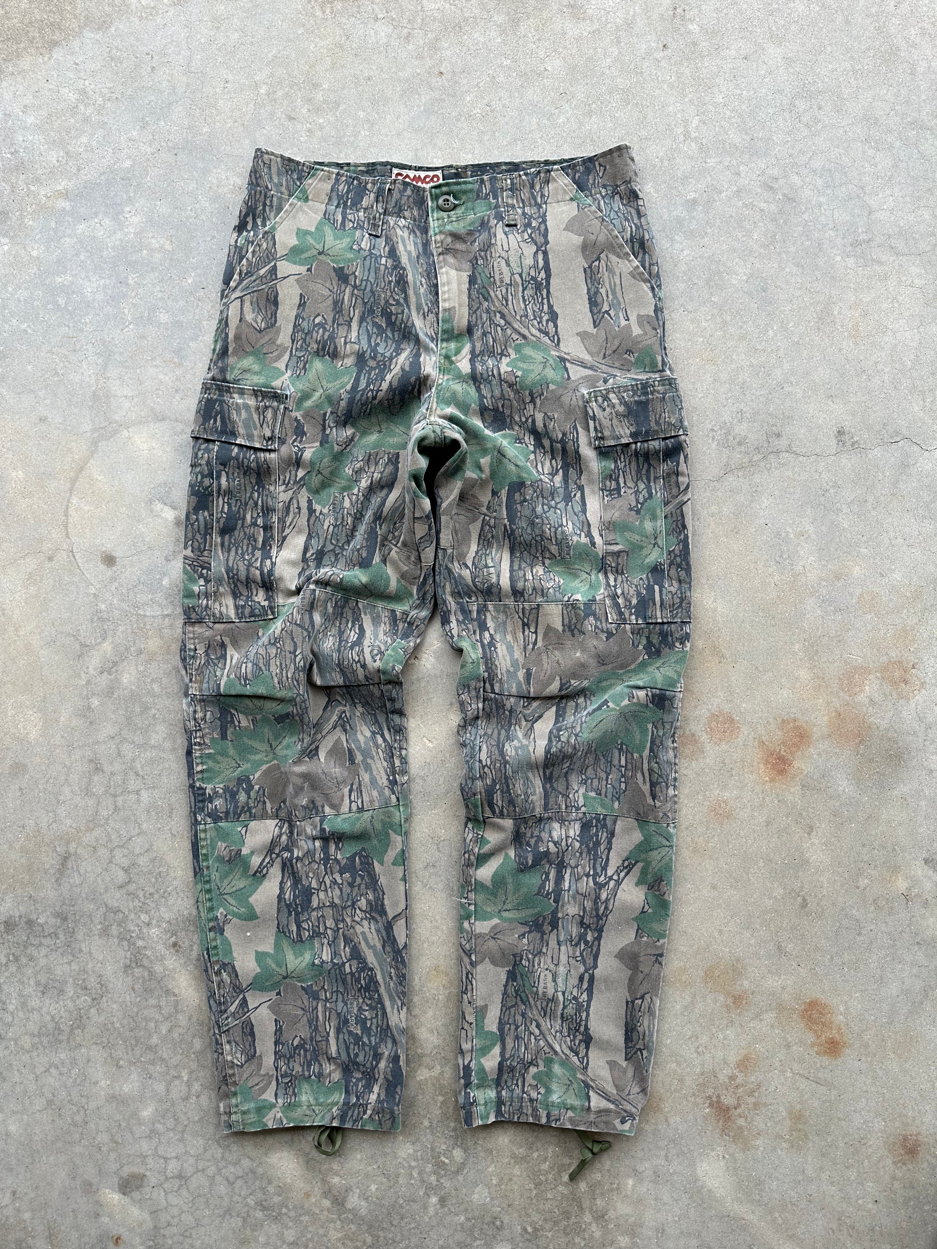 Vintage Camo Cargo Pants Adjustable Waist (29”-34”)