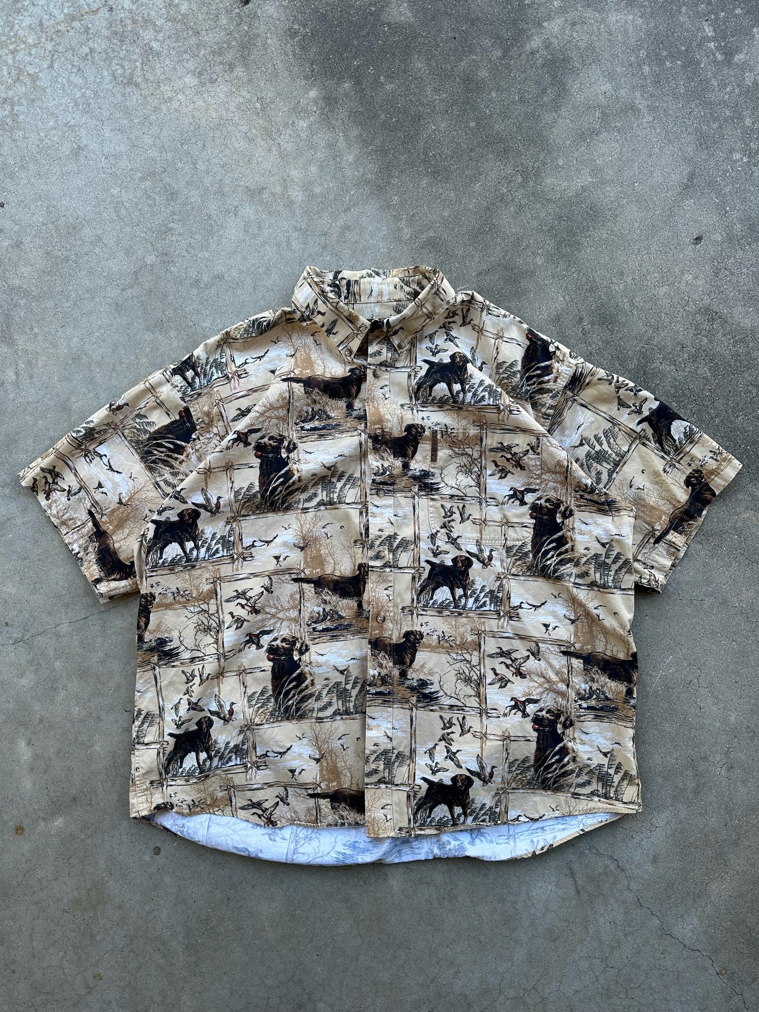 Vintage Lab Hunting Button Up Shirt (XXL)