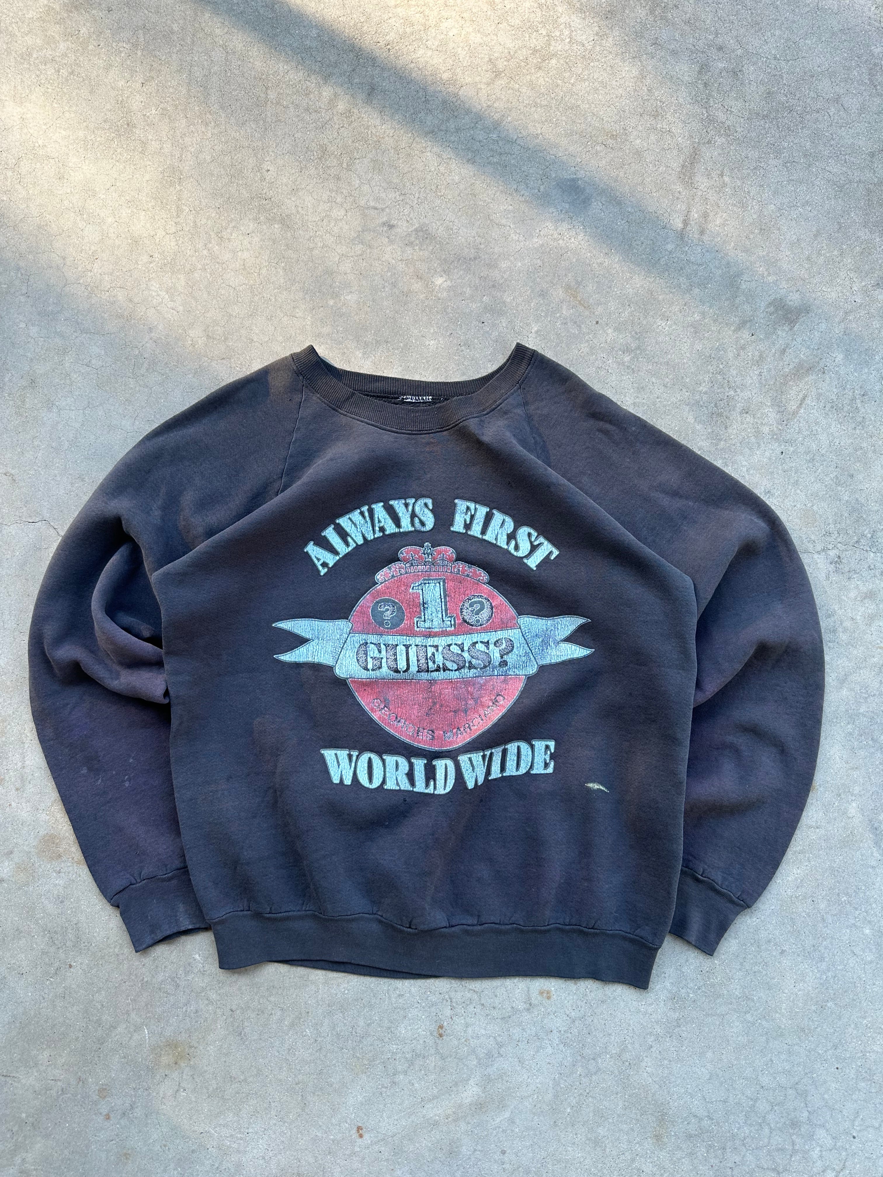 1990s Faded/Distressed Guess? Crewneck (L)