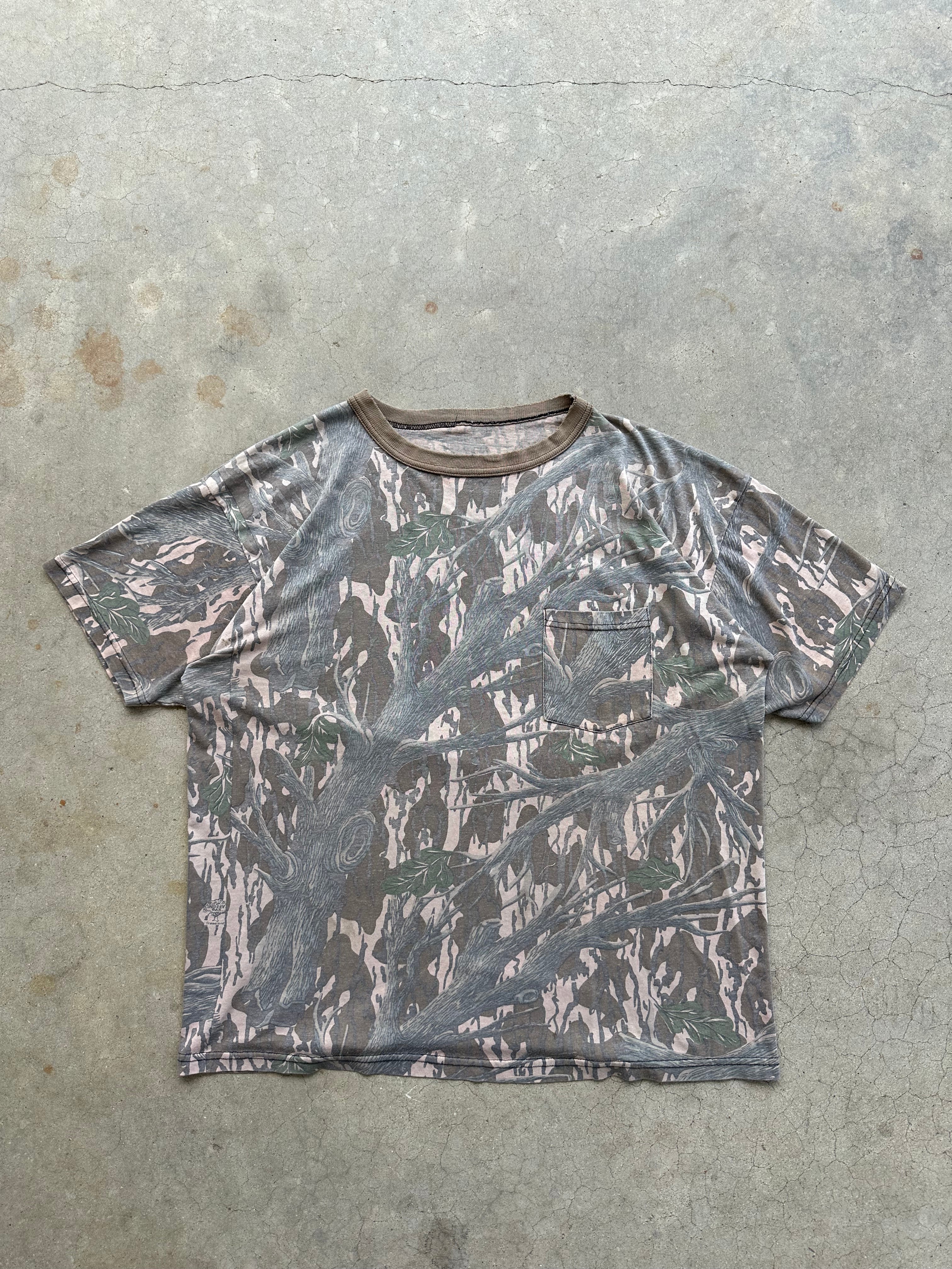 1990s Faded/Distressed Mossy Oak Treestand Camo T-Shirt