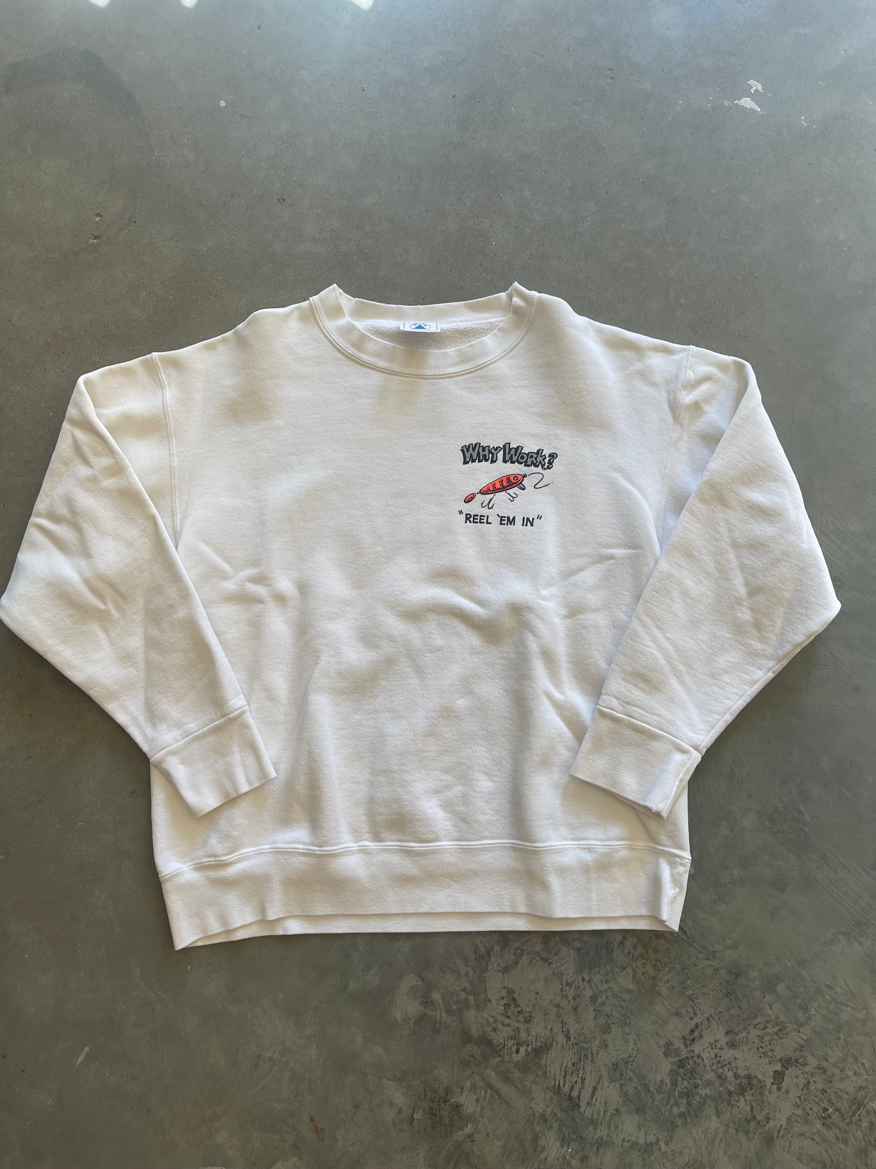 1990’s Why Work? Fishing Crewneck (L)