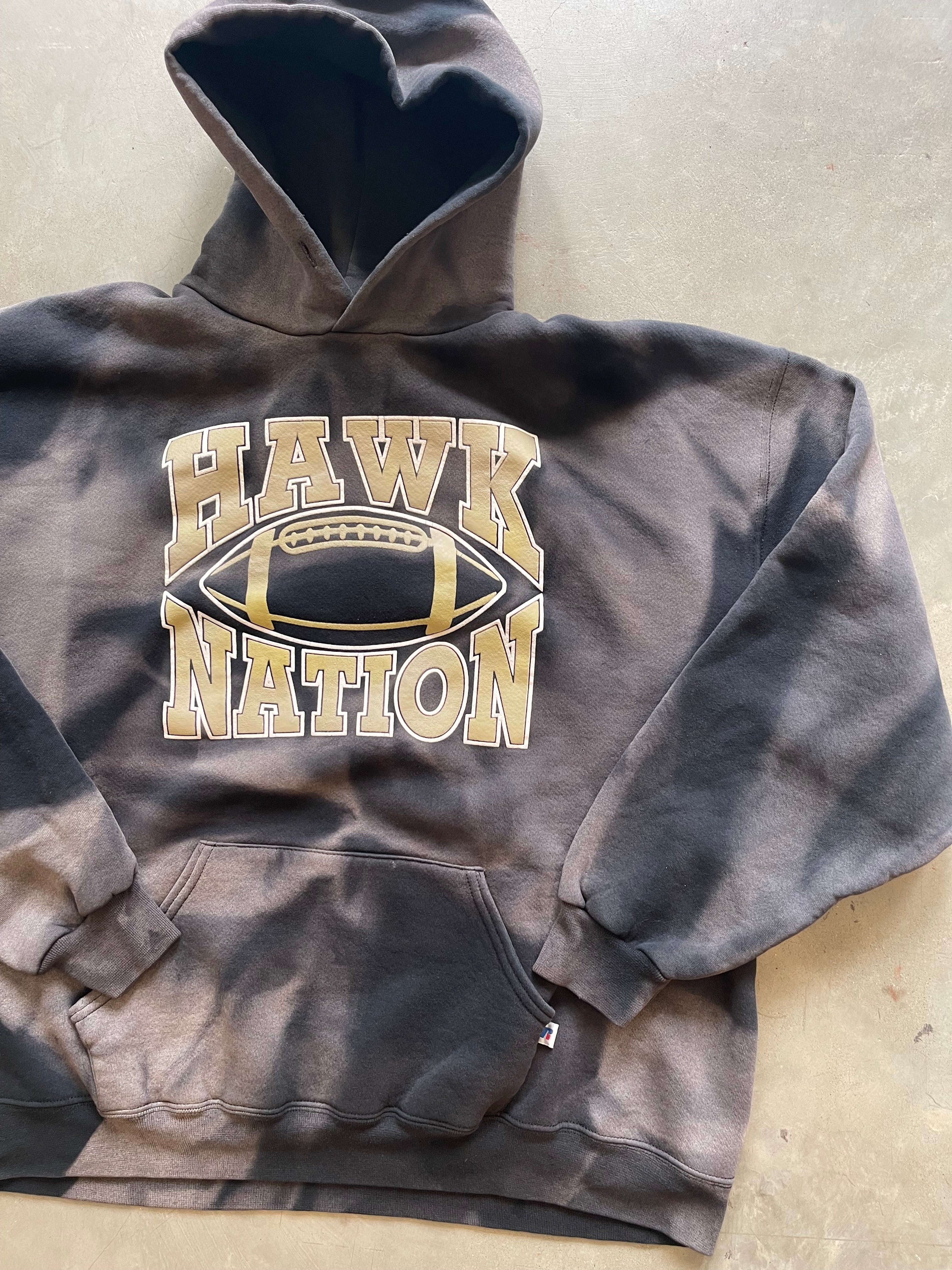 Vintage Sunfaded Hawk Nation Hoodie(2XL)