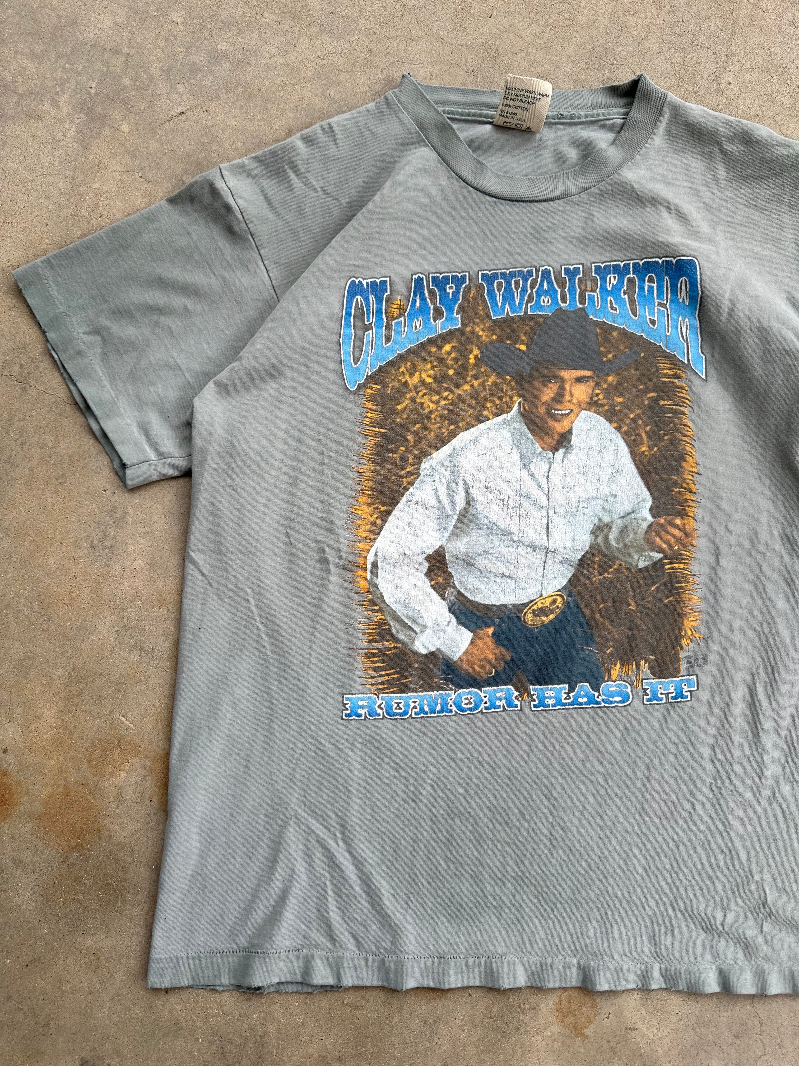 1990s Distressed Clay Walker Tour T-Shirt (M)