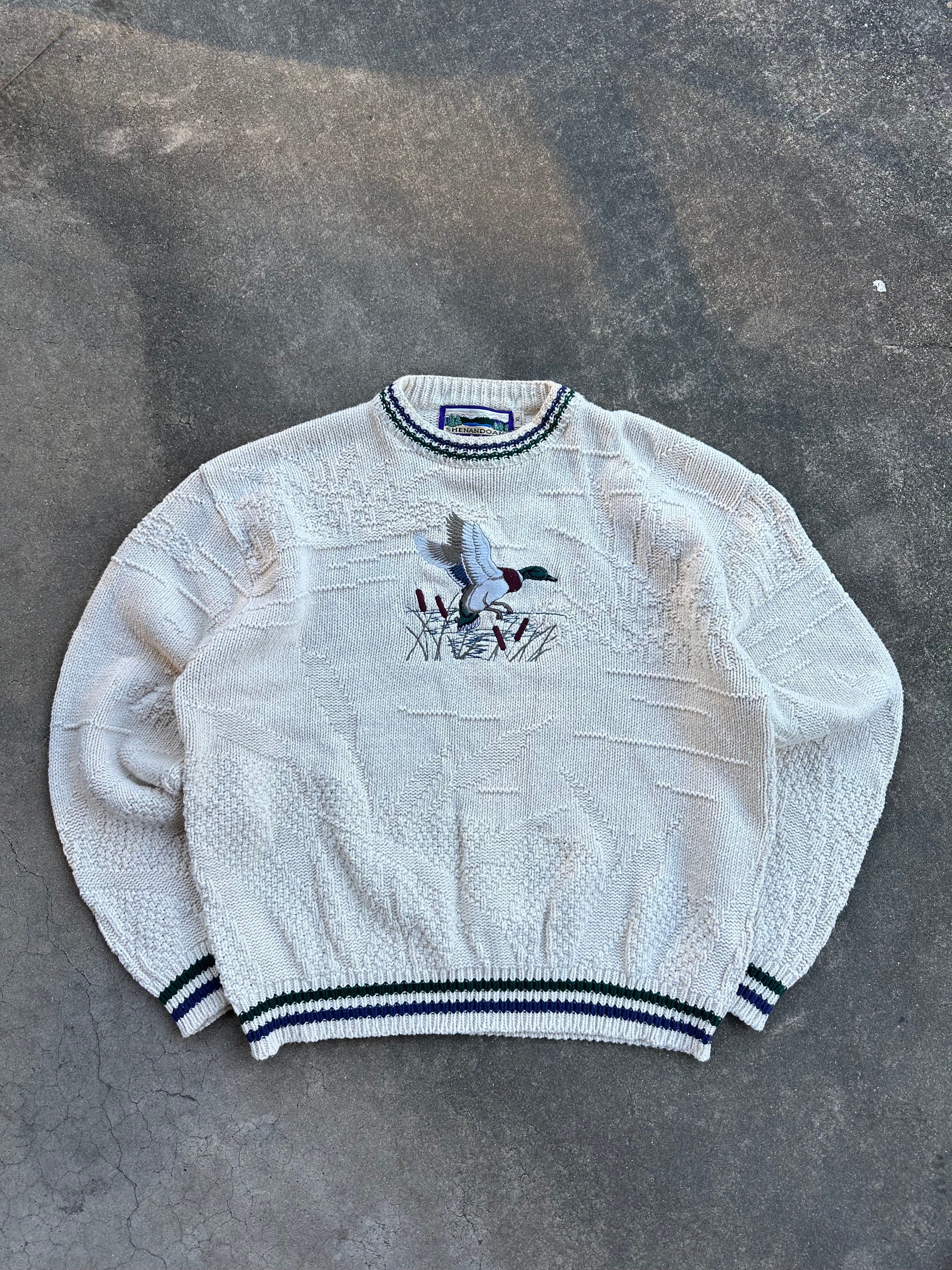 Vintage Duck Embroidered Sweater (XL)