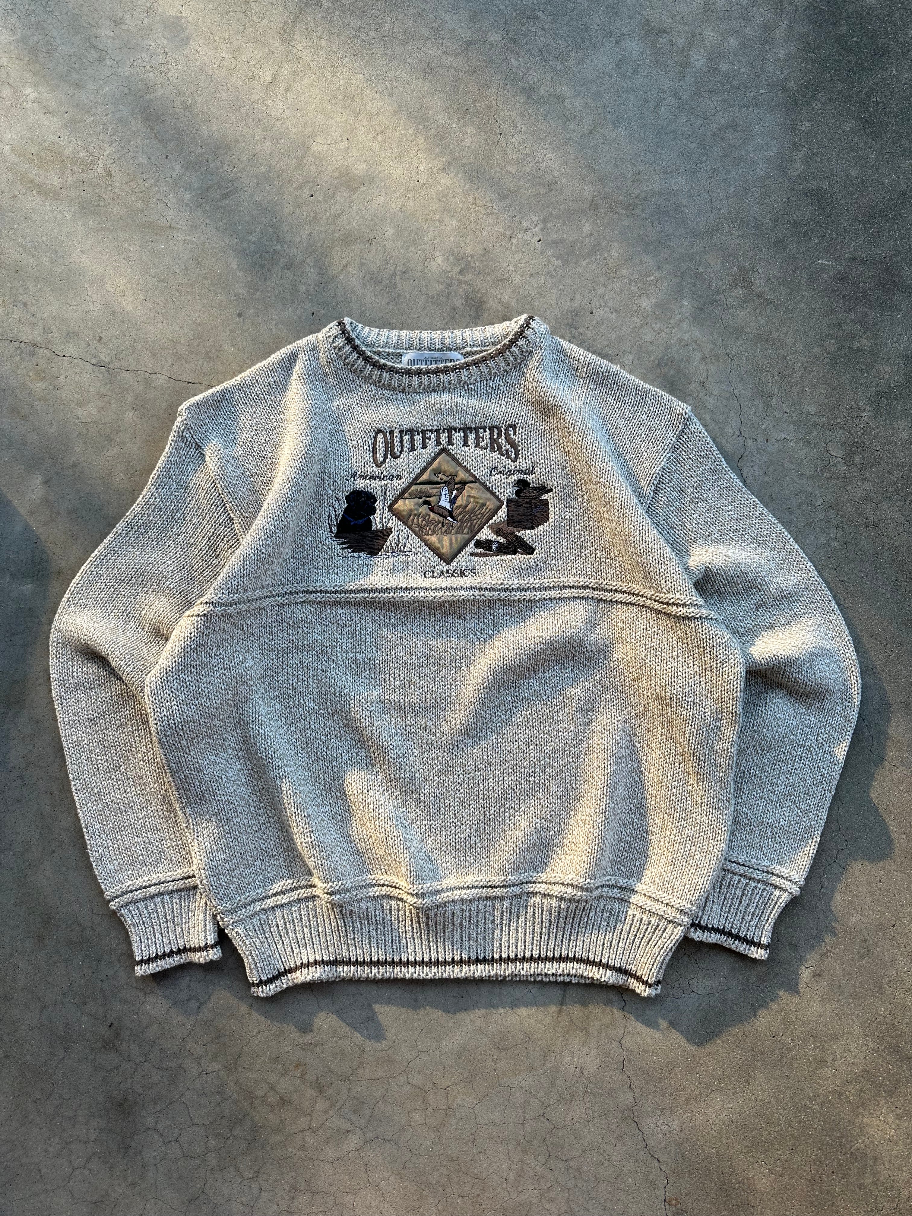 Vintage Ducks & Labs Knit Sweater (L)