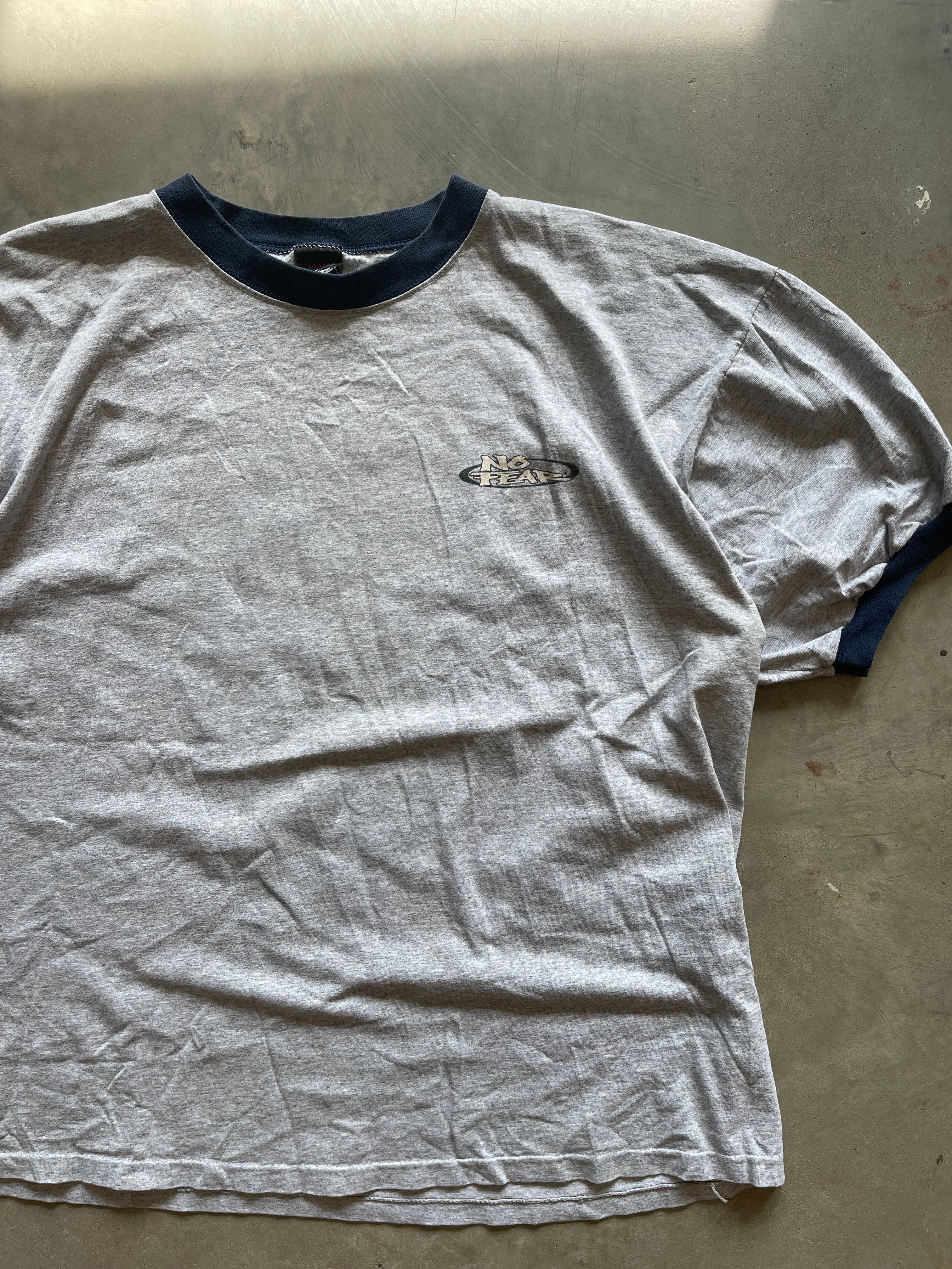 Vintage No Fear Ringer T-Shirt (XL)