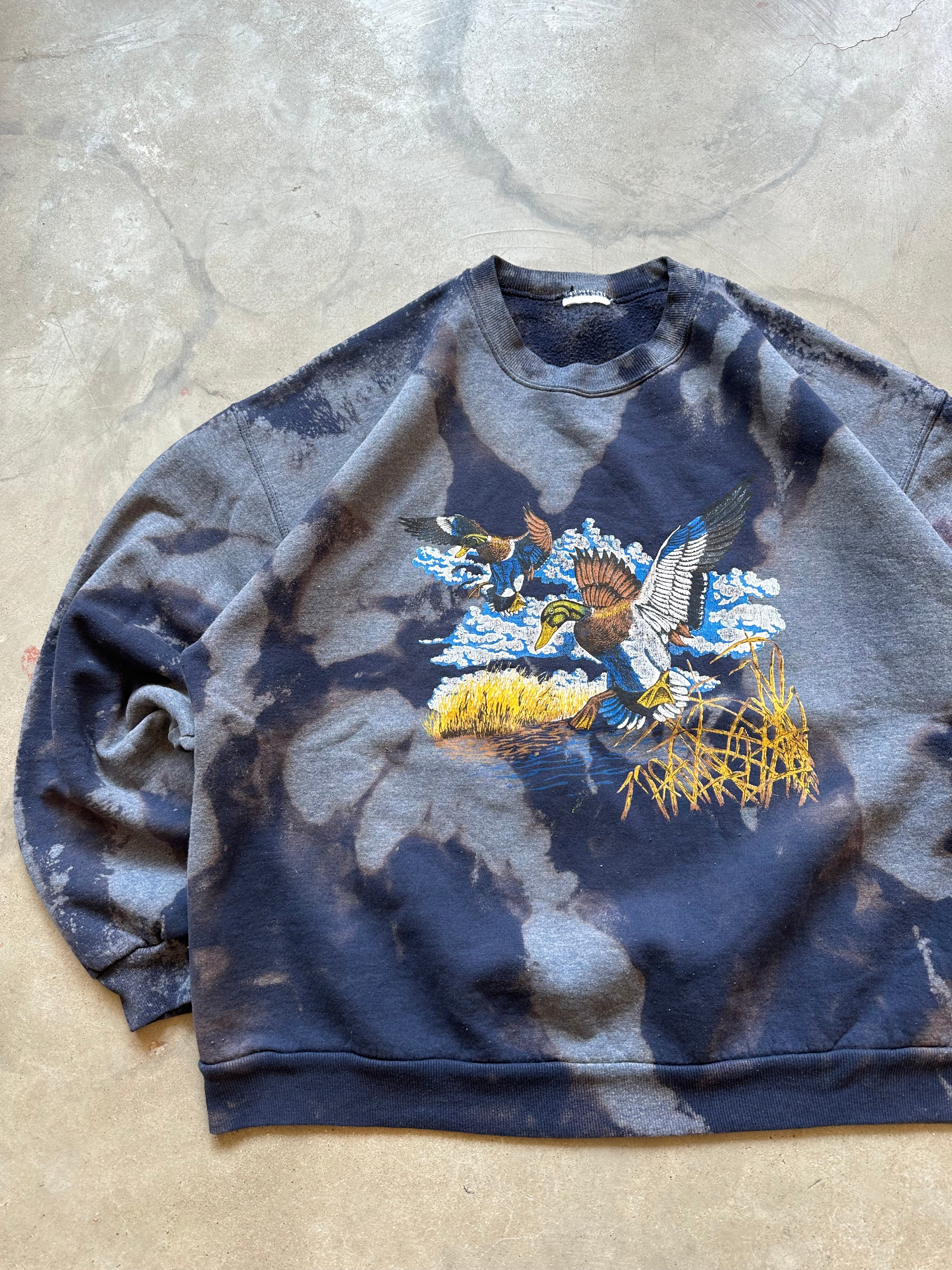 Vintage Bleached Mallard Duck Crewneck (L)