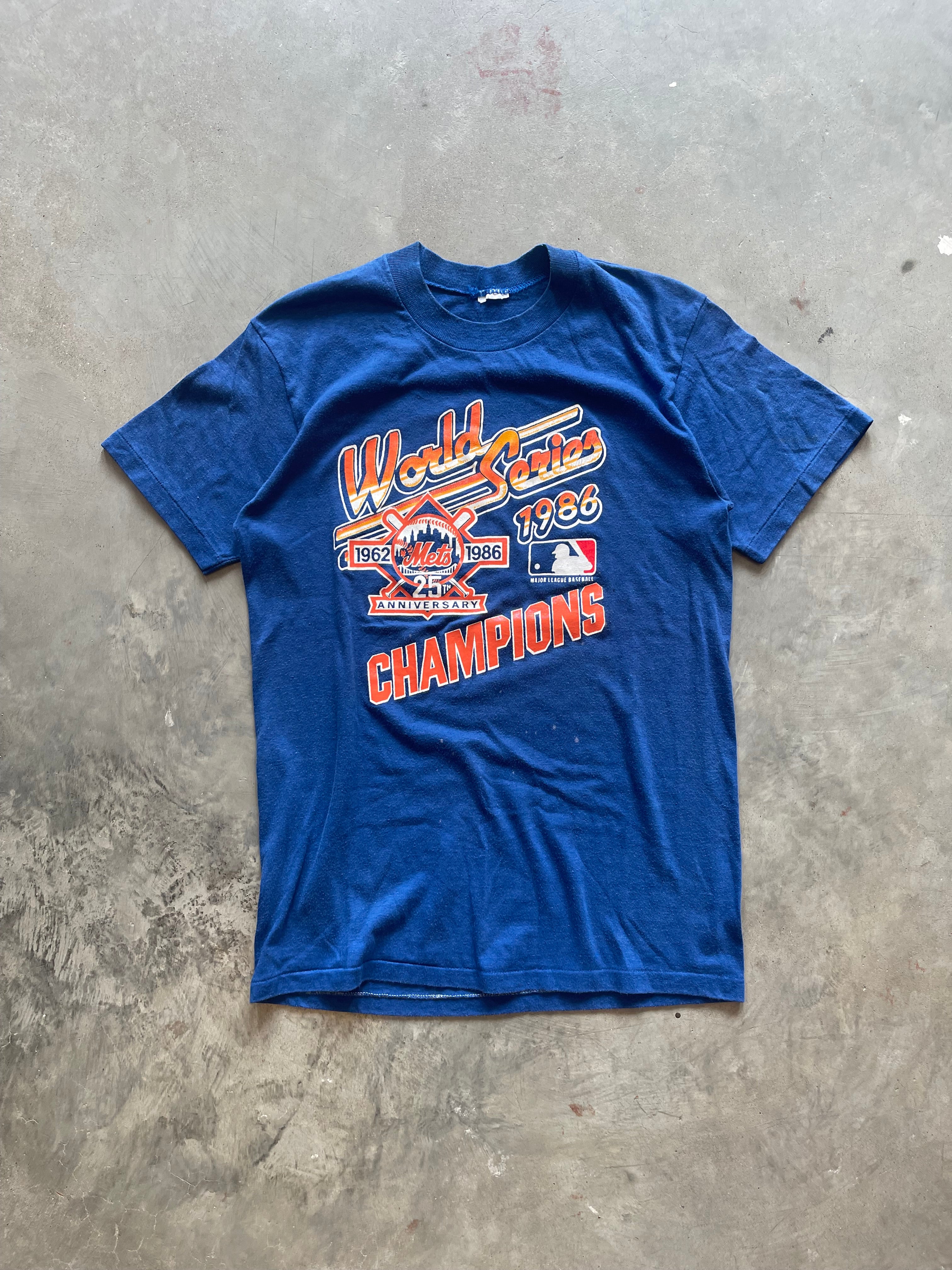 1986 NY Mets World Series Champions T-Shirt (XS)
