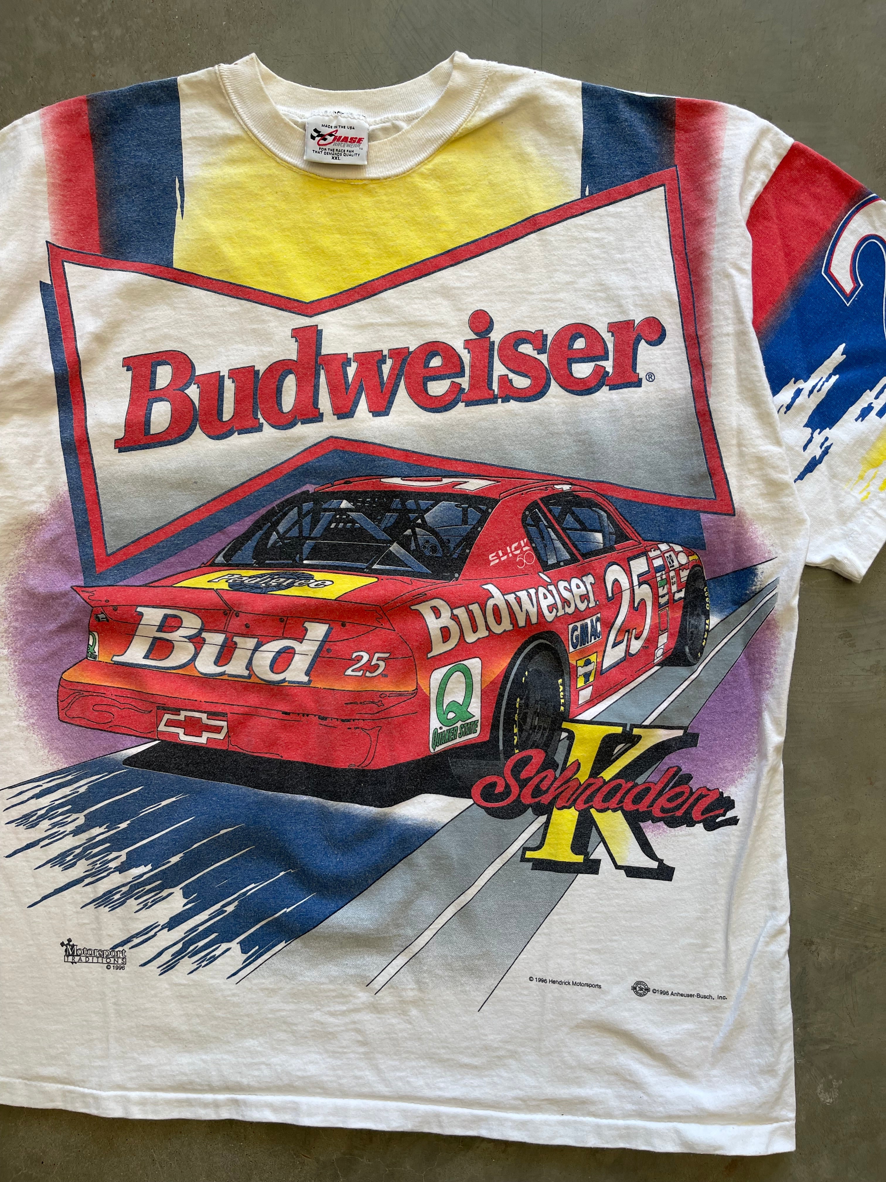 1996 Budweiser Racing Ken Schrader AOP Shirt (2XL)