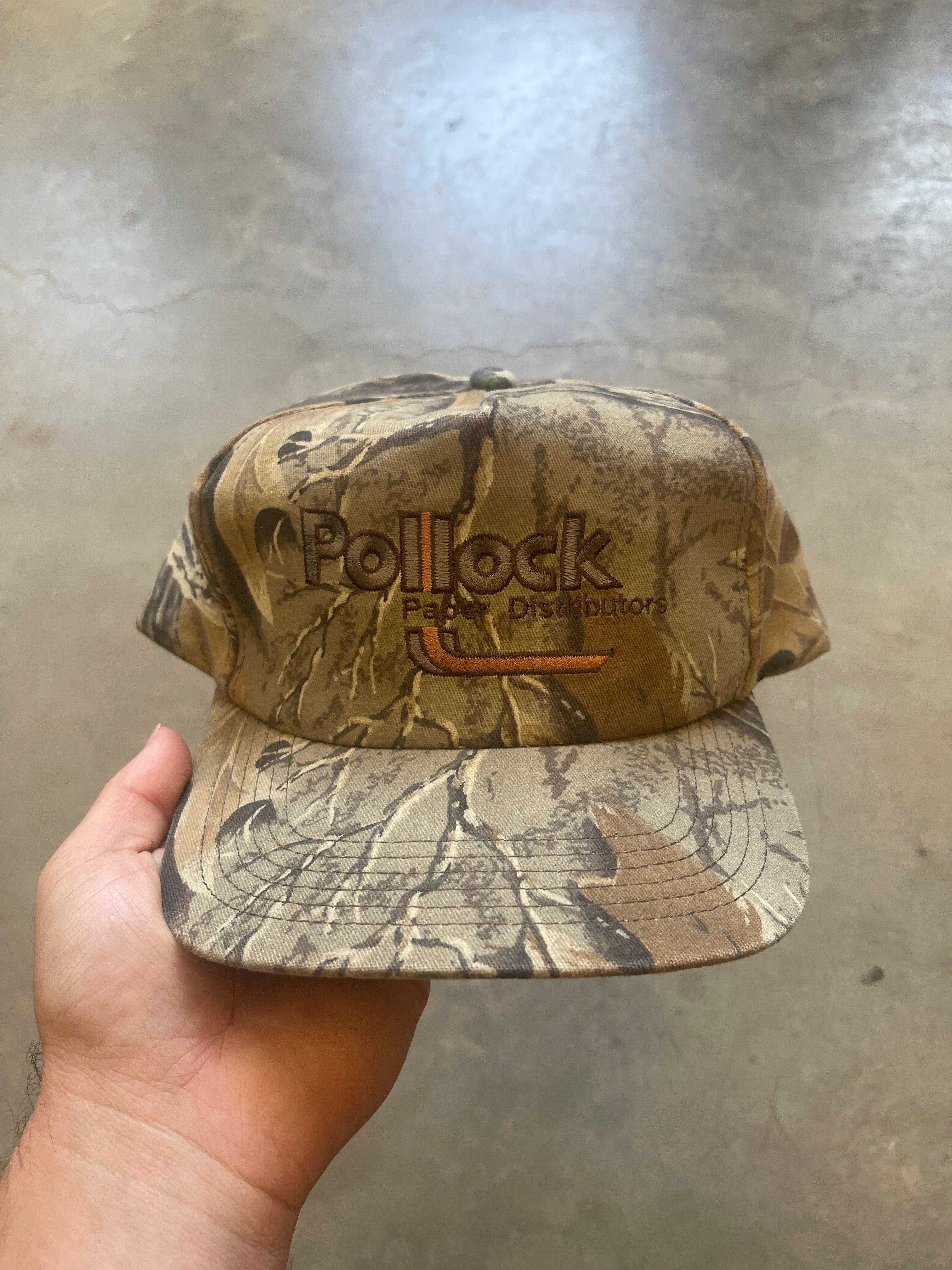 Vintage Realtree Camo Pollock Paper Company Hat