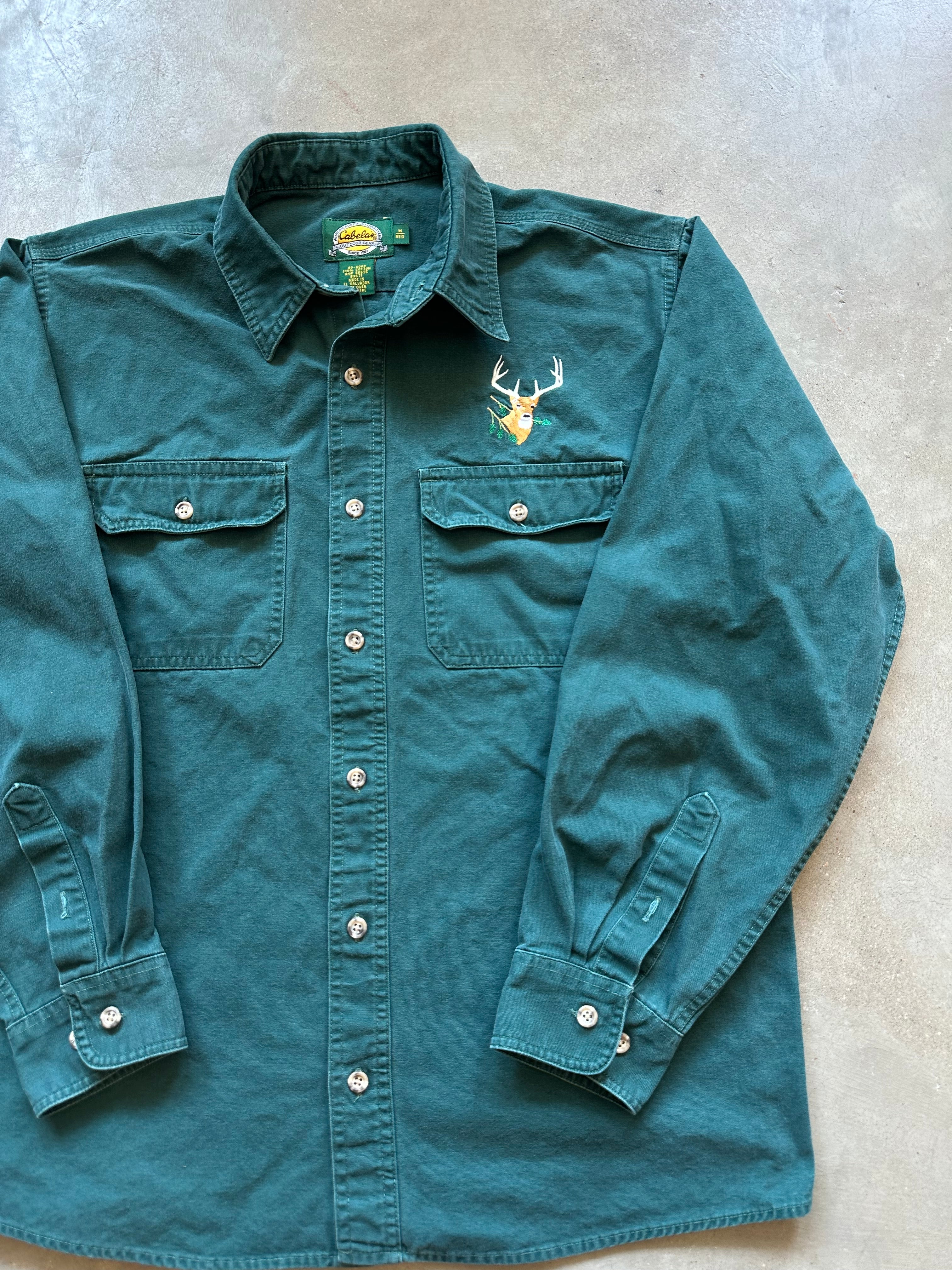 Vintage Cabela’s Embroidered Deer Button-Up (M)