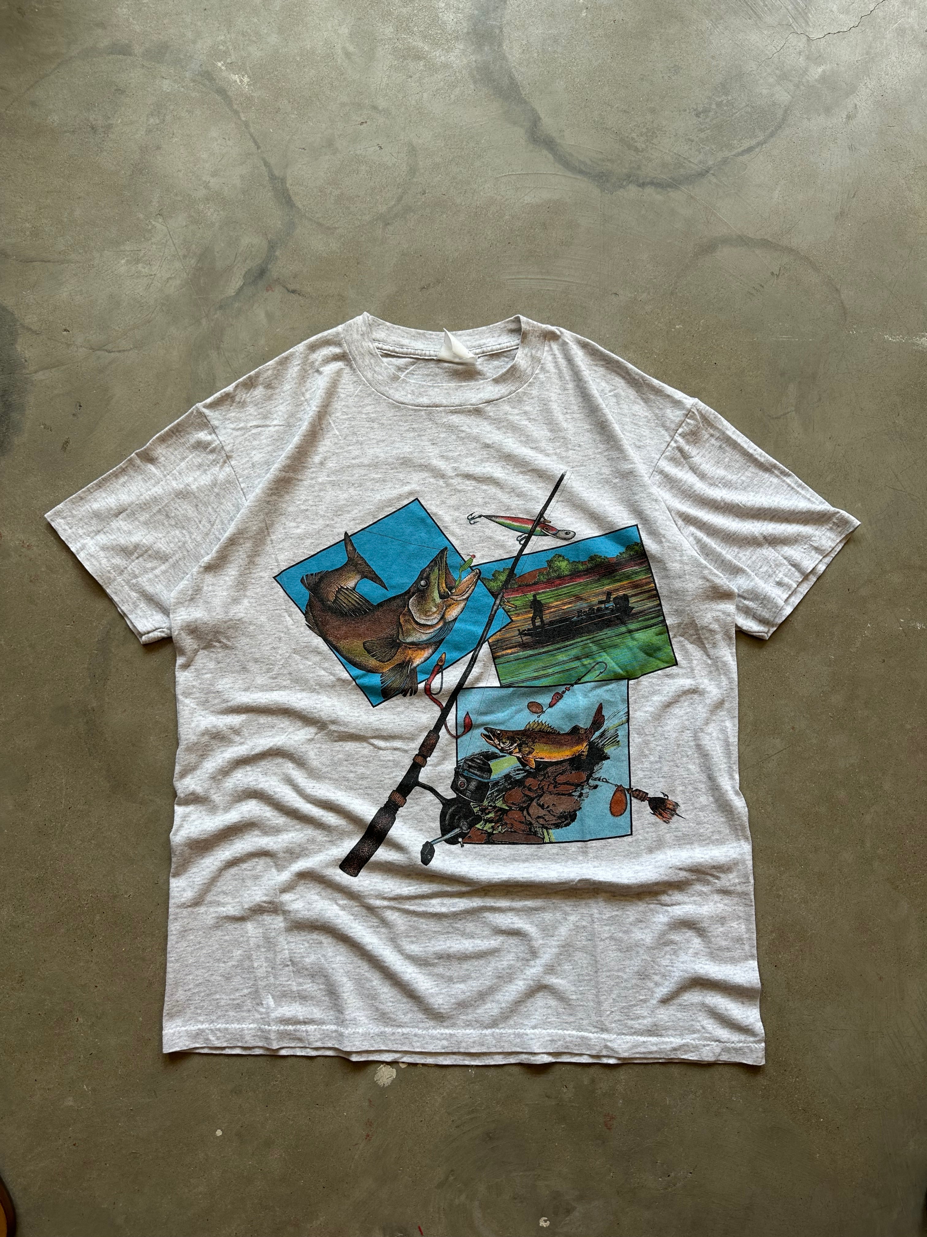 1990s Fishing T-Shirt (L/XL)
